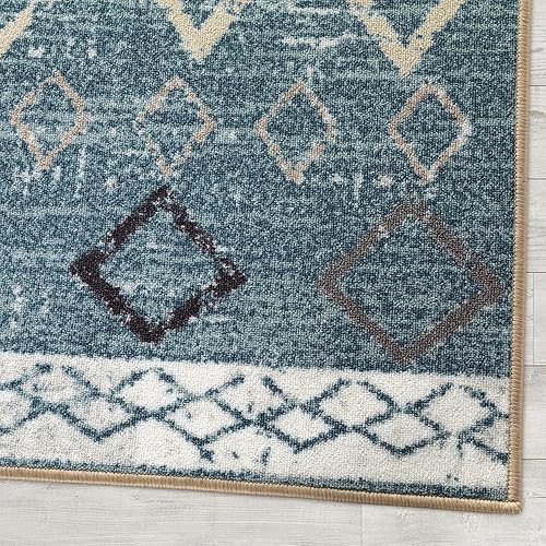 Miniatura 4 de Antep Rugs - Alfombras antideslizantes de 3 x 5 pies (antideslizante) con parte trasera de goma, de estilo bohemio, antiguo, marroquí y con pelo