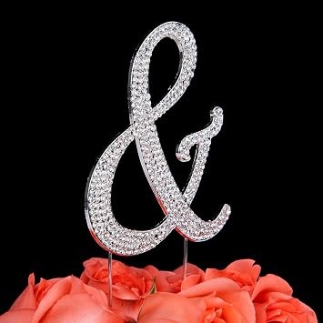 LOVENJOY Gift-Boxed 3.3 Rhinestone Ampersand Cake Topper