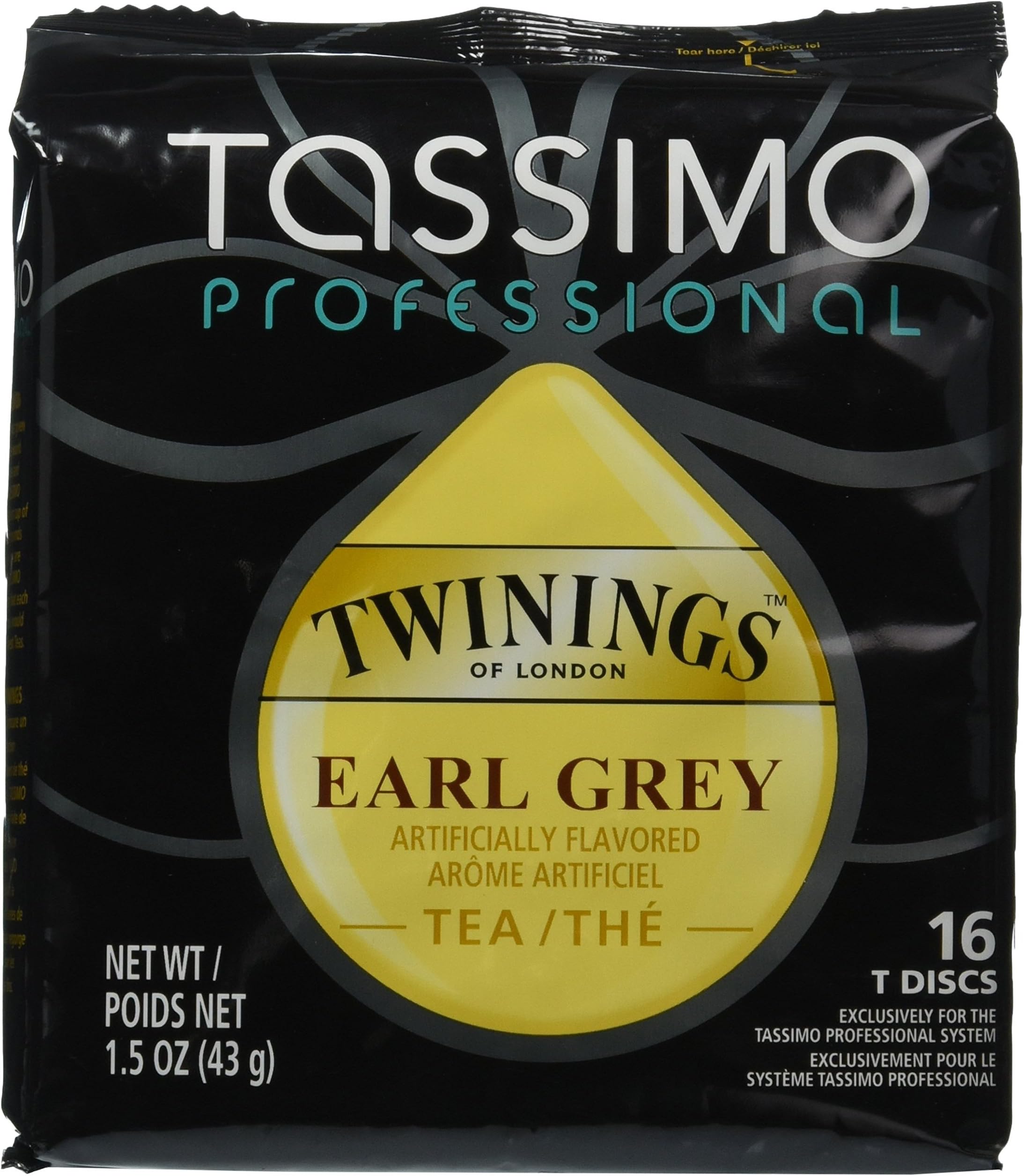 Tassimo Earl Grey Tea Professional Twinings (80 Count, 5 Packs of 16)