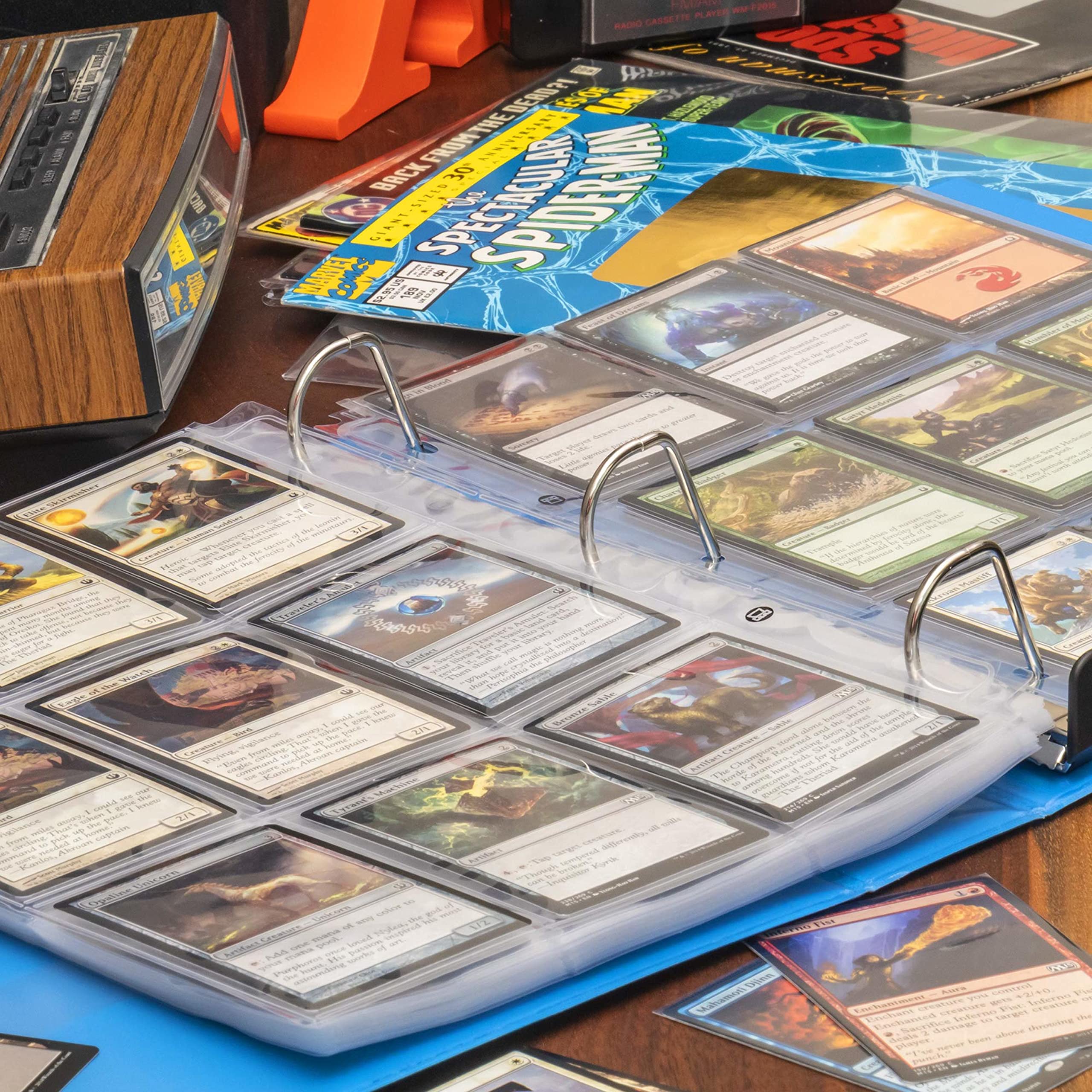 Amazon.com: 9-Pocket Trading Card Pages, Top-Load - Protective Sleeves for  Standard Size Cards
