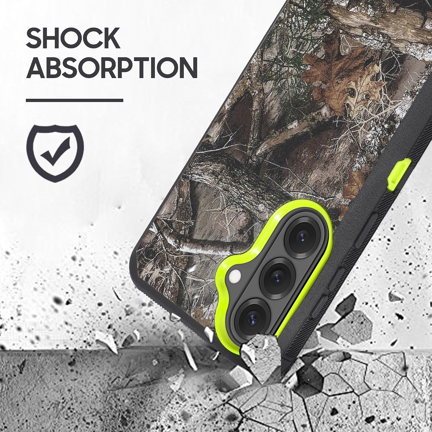 Compatible for Samsung S26 Rugged Case with Belt Clip Holster & Built-in Screen Protector, Heavy-Duty Full-Body Shockproof Cover, Military-Grade Protective Phone Case (Camo Green)