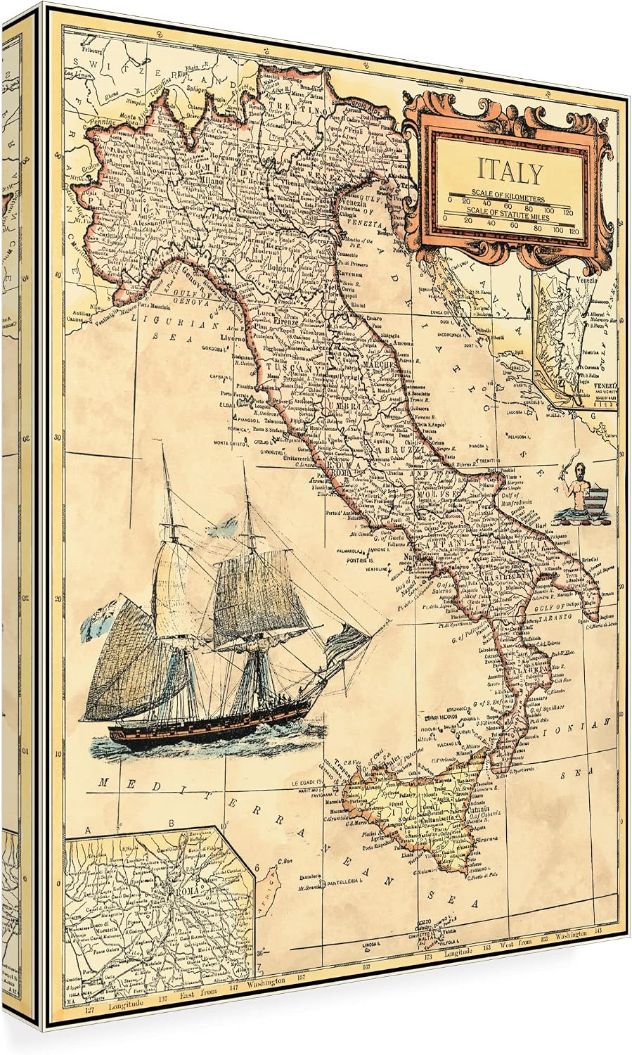 Vision Studio 'Italy Map' Outdoor All-Weather Wall Decor