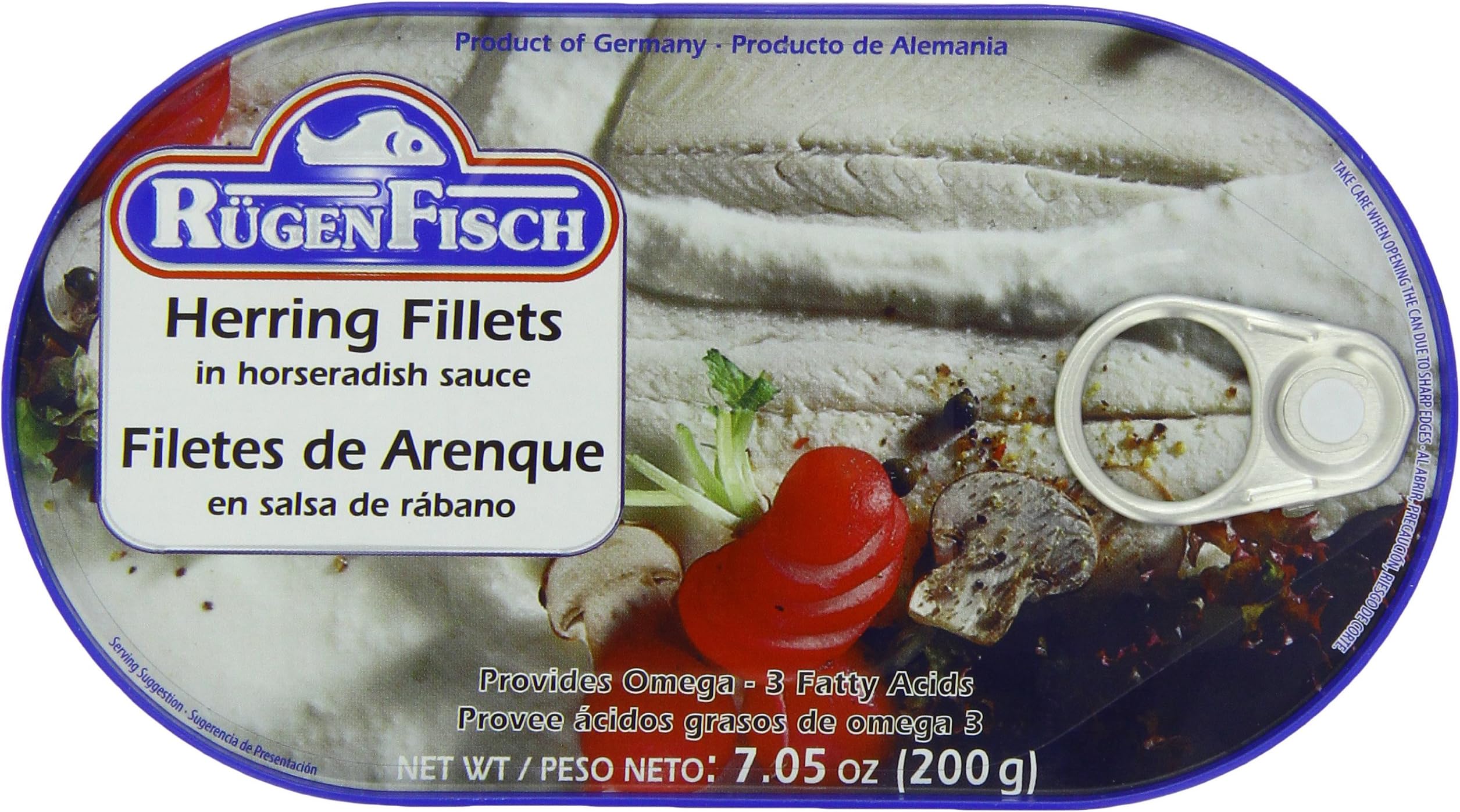 RügenFisch Herring Fillets in Horseradish Sauce, 7.05