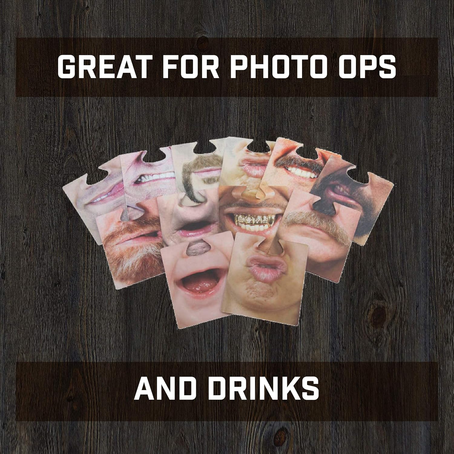 Paladone Gentlemans Club Face Drink Coasters - 20 Hilarious Double Sided Drink Coasters (40 Fun Faces) : Everything Else