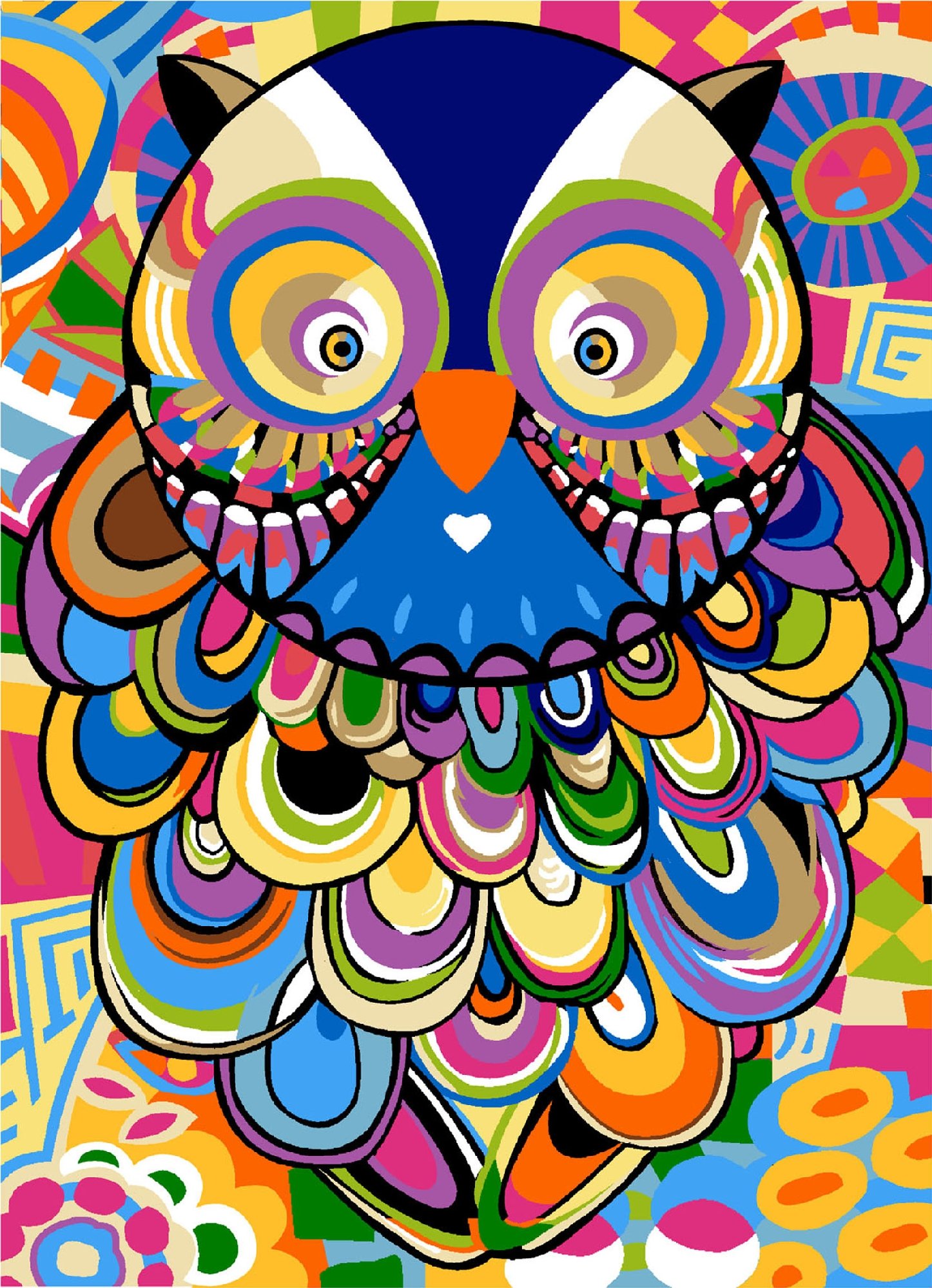 SEG de Paris Tapestry/Needlepoint Kit – Owl (Chouette) - by Atlascraft