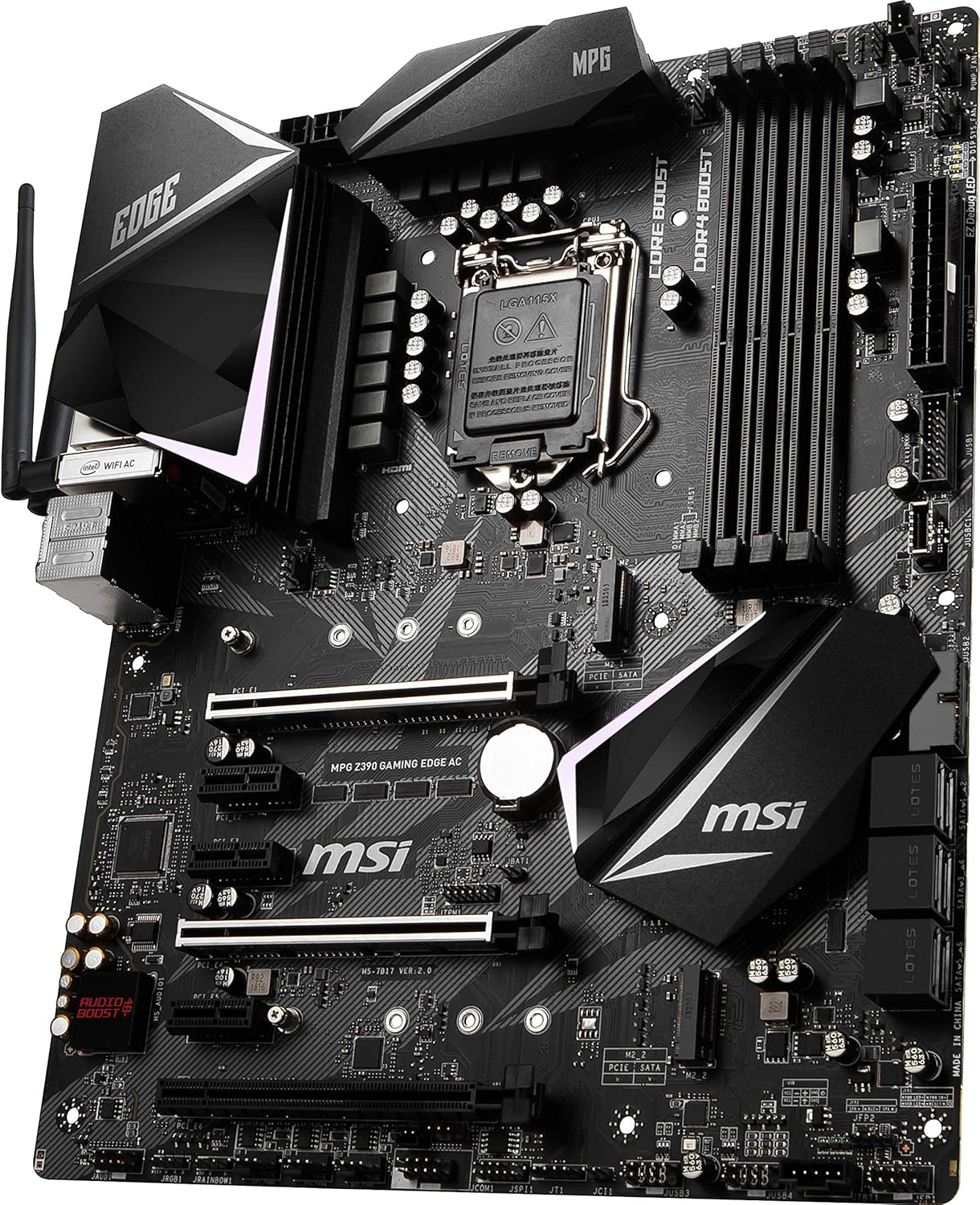 مادربرد MSI Intel Z390 Edge AC Gaming ATX DDR4-SDRAM