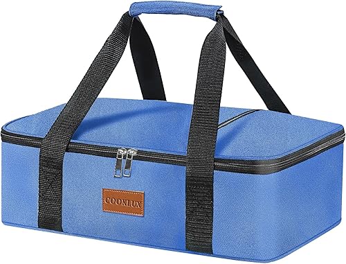 Miniatura 19 de Cazuela aislada de dos pisos para alimentos calientes o fríos, bolsa calentadora de alimentos para fiestas de comida, pícnic, comidas al aire libre