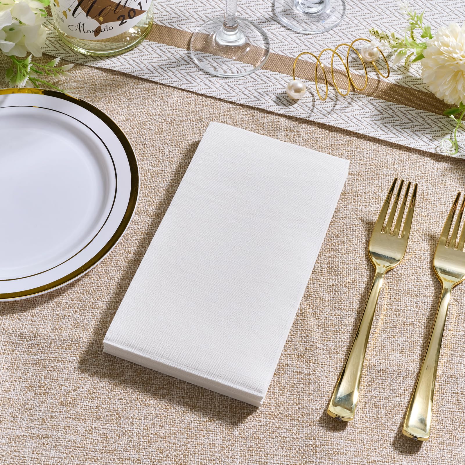 Vplus Paquete de 1020 servilletas de papel desechables de alta calidad de 2 capas, desechables, suaves, absorbentes, servilletas de fiesta, servilletas de boda para cocina, fiestas, cenas o eventos