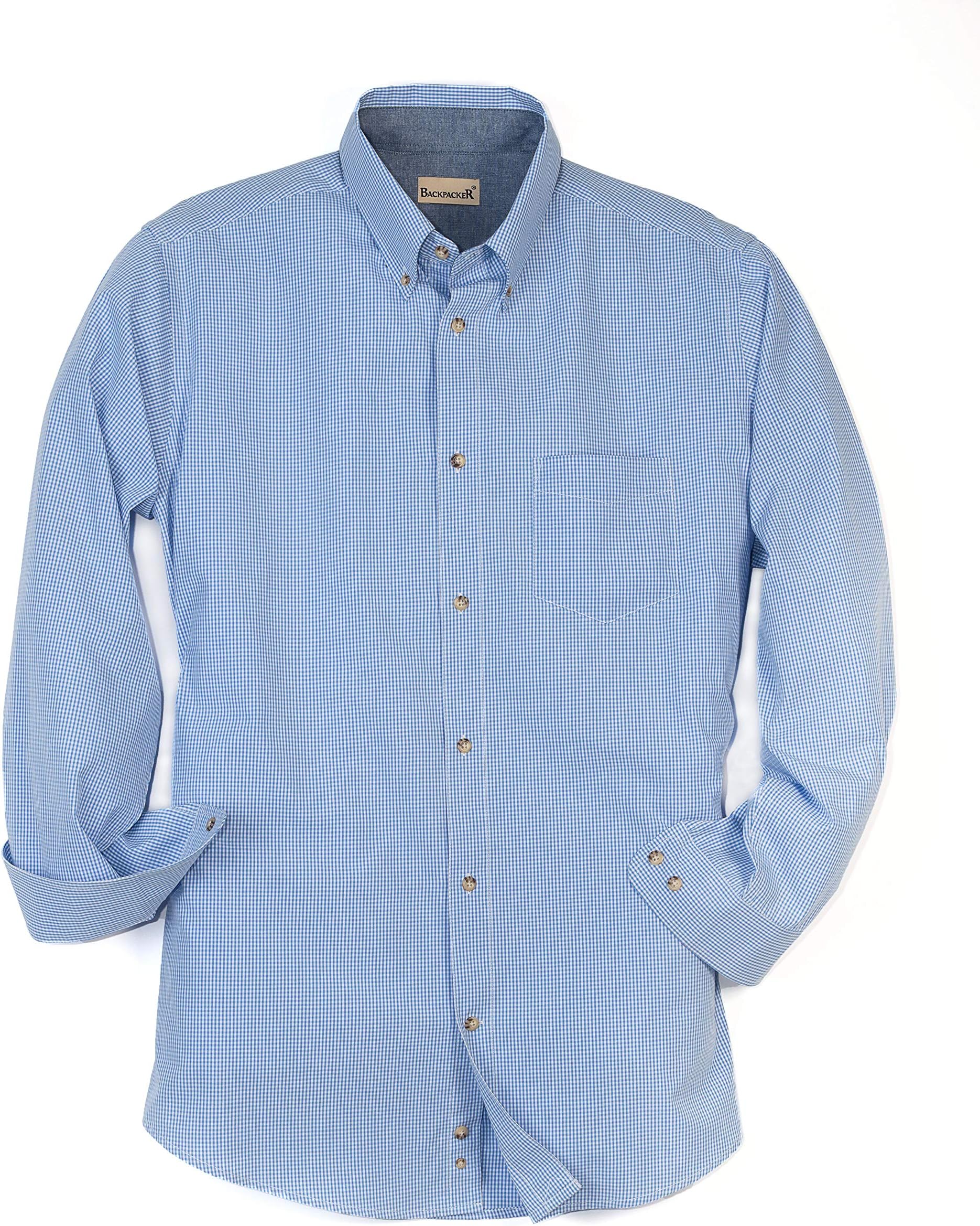 Backpacker Men's Wrinkle Free Micro Check Shirt