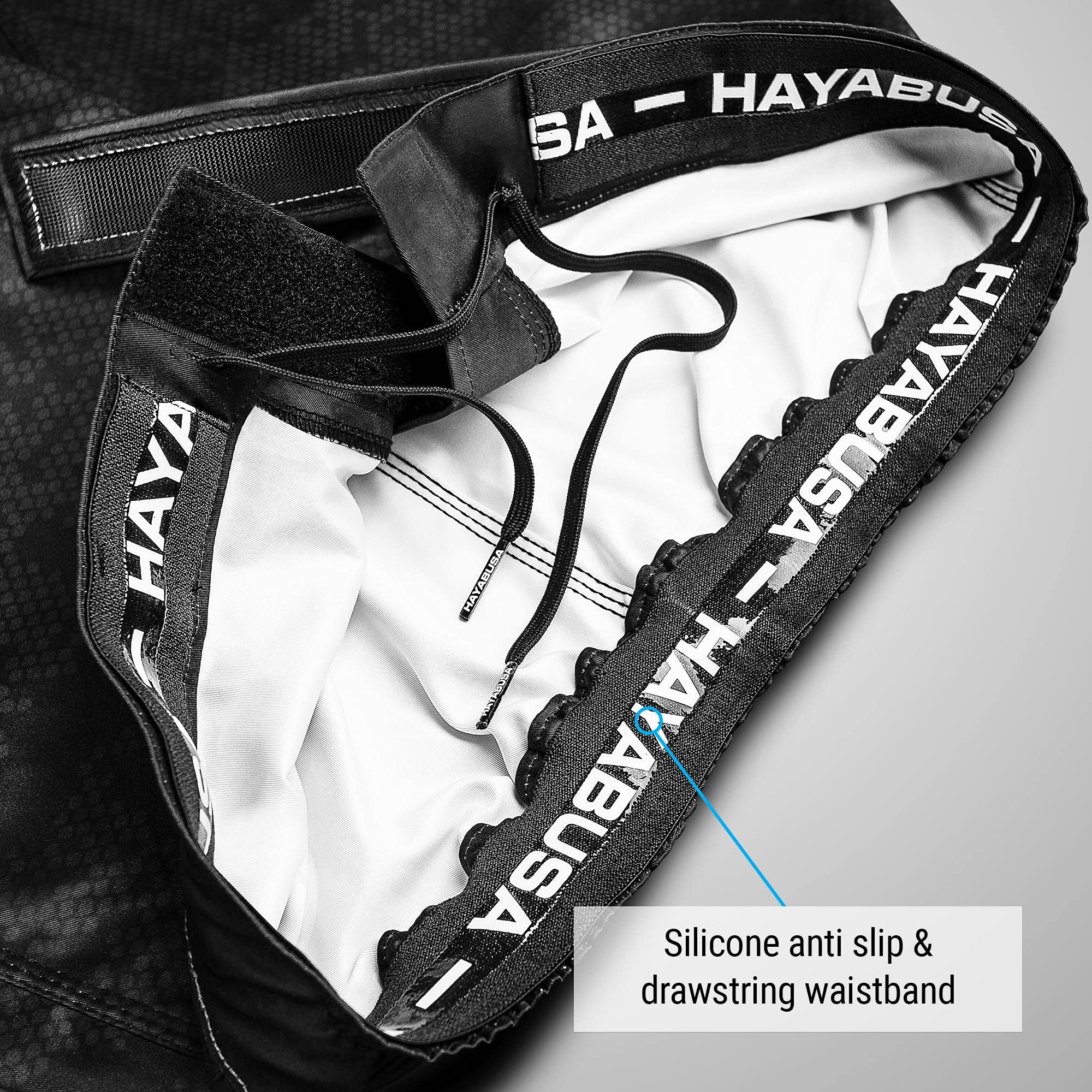 Hayabusa Hexagon BJJ Shorts - Black, X-Large