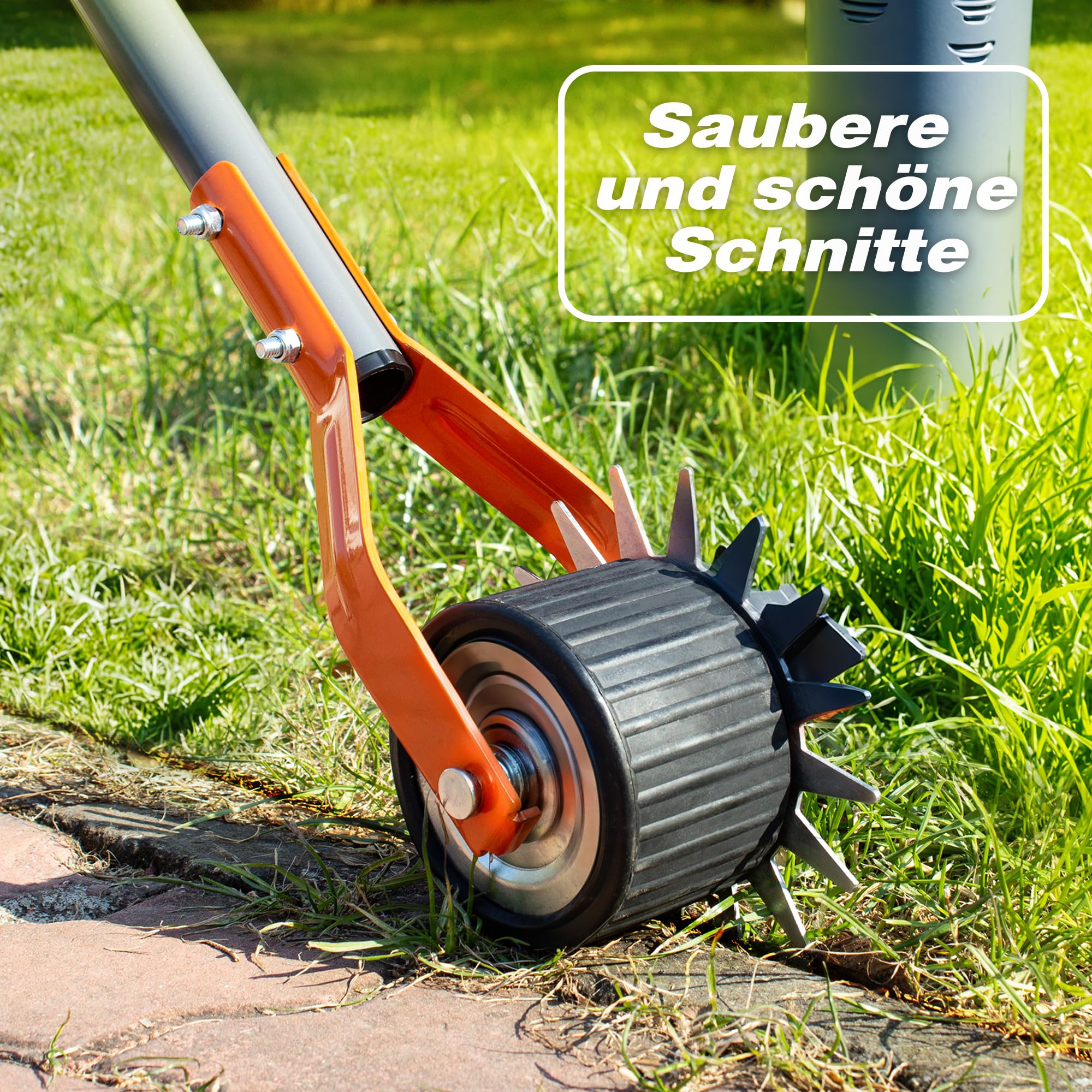 Walensee Rad-Rotationskantenstecher, 177 cm Hand-Rasenkantenstecher mit verstellbarem Edelstahlgriff, Gras- und Unkrautkantenstecher mit gepolstertem Griff für Garten, Gehwege und Einfahrten