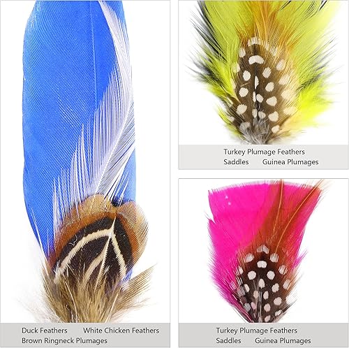 Miniatura 5 de Plumas de sombrero 30 estilos surtidos de plumas para sombreros Fedora, accesorios coloridos de plumas reales para hombres y mujeres