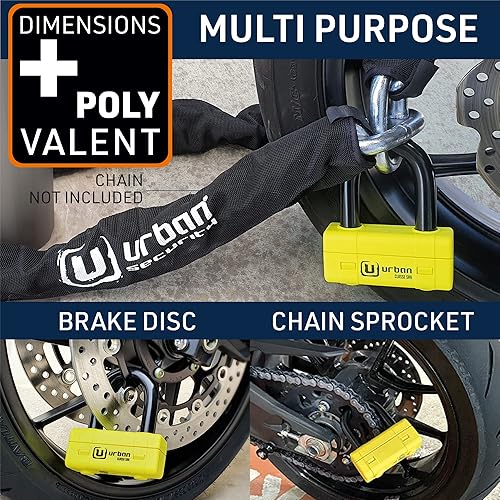 Miniatura 4 de URBAN UR75 - Cerradura en U para disco de motocicleta, el más resistente para la máxima seguridad, aprobado por SRA, grillete de acero endurecido