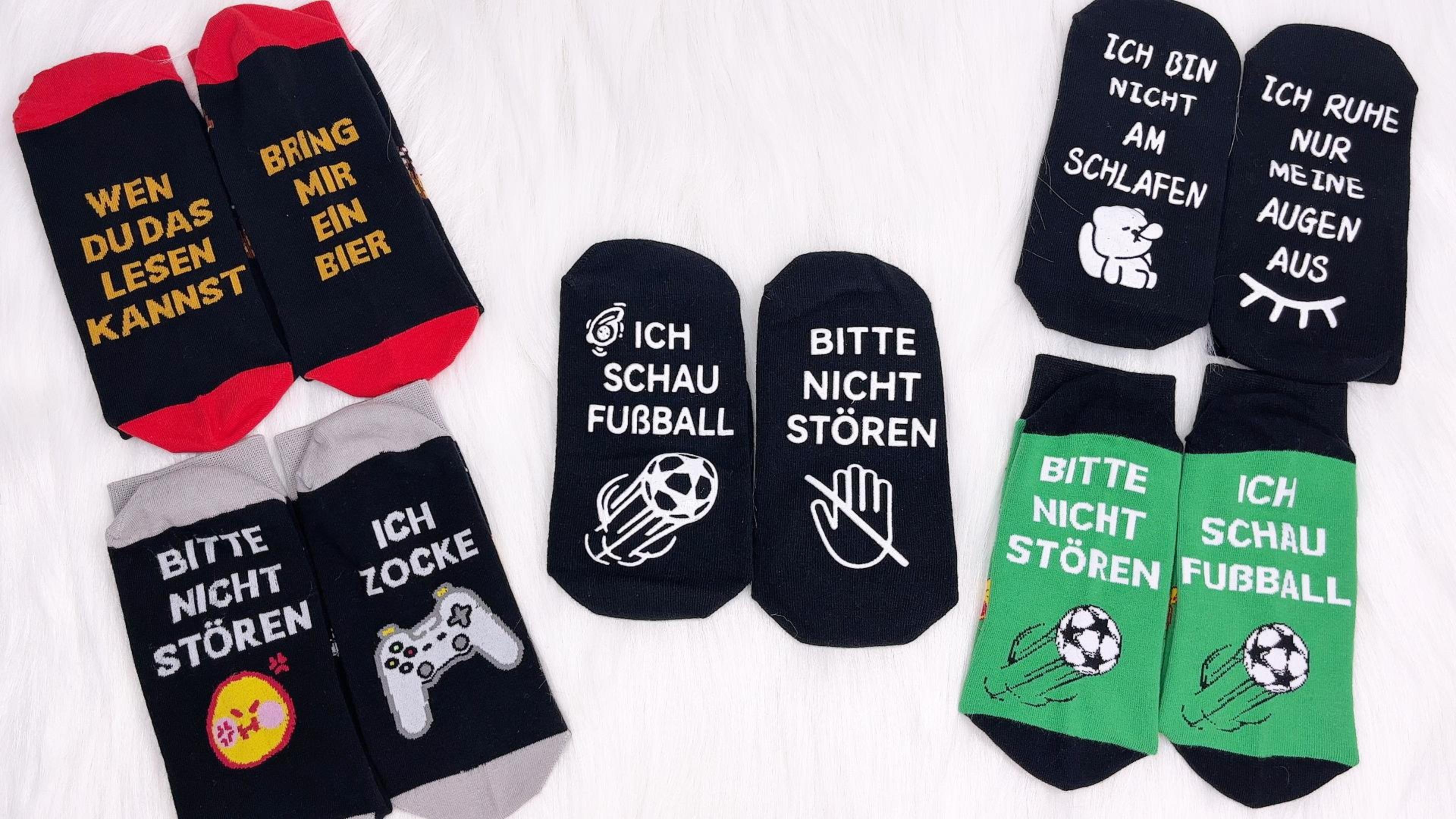 Lustige Fußball-Socken Mit Türschild - Perfektes Geschenk Für Fußball-Fans