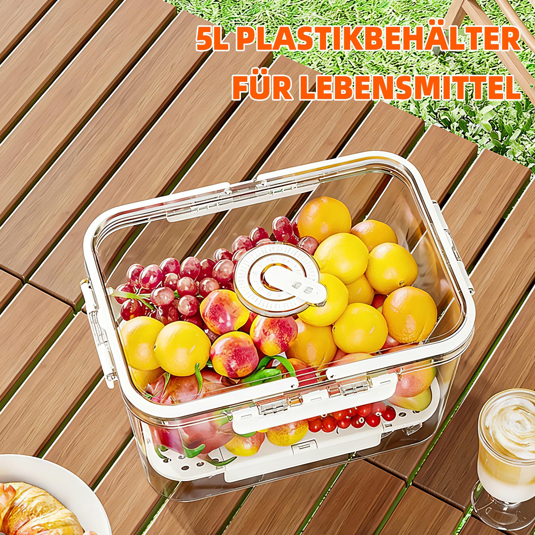 WISD 45L Kühlbox mit Rollen und Griff – Große Camping Kühlbox mit Metallverschlüssen & Ablaufstopfen – Robuste Passive Kühlbox für Picknick, Angeln & Outdoor