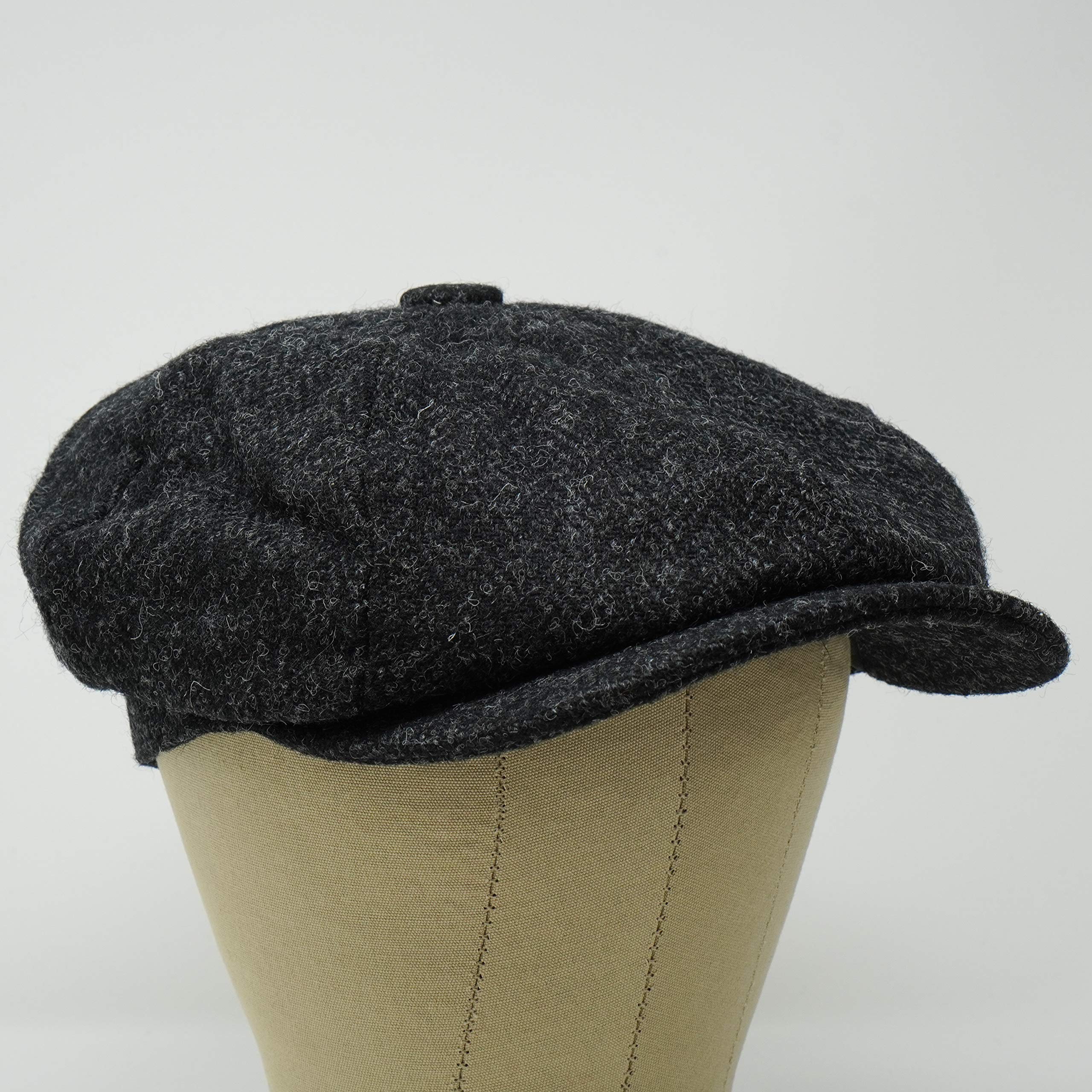BORGES & SCOTT Gorra Estilo Newsboy Lomond - 100% Lana Tejida a Mano - Harris Tweed - Resistente al Agua