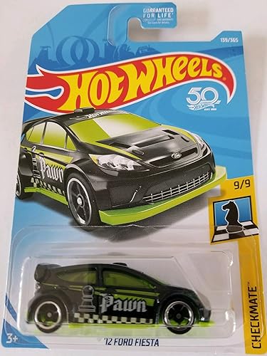 Hot Wheels 2018 50 aniversario Checkmate '12 Ford Fiesta 139/365, negro