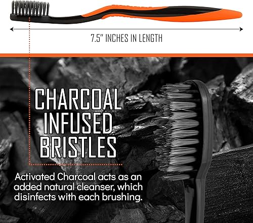 Miniatura 3 de Dental Check - Paquete de 6 cepillos de dientes solución natural de blanqueamiento dental cerdas ultrasuaves para el cuidado dental cerdas en ángulo