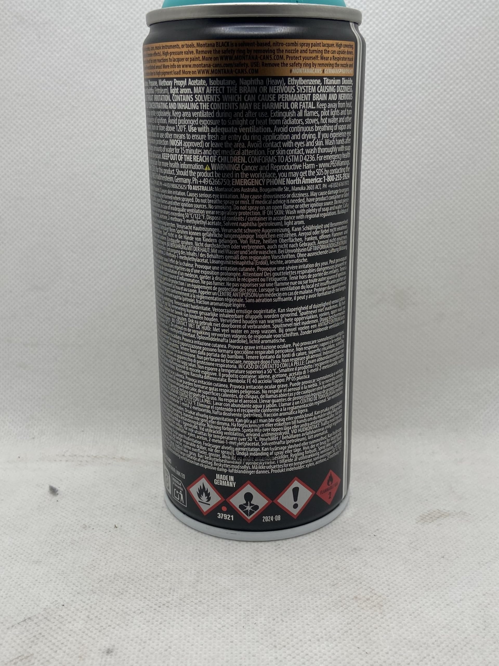 Montana Black 400 ml beliebte Farben, Set mit 12 Graffiti-Streetart-Wandmal-Sprühfarben + 6 Ersatz-Sprühköpfe