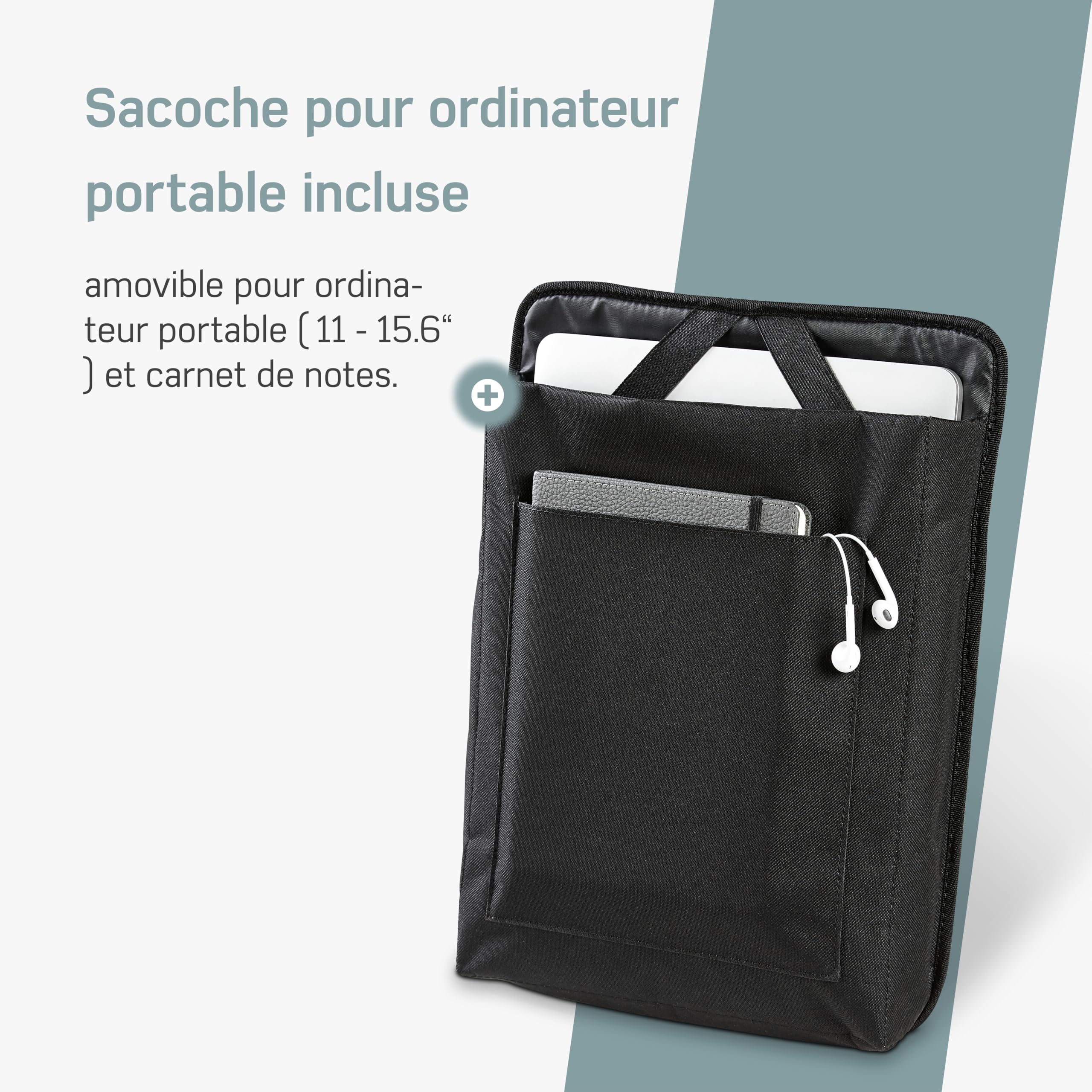 Sacoche de vélo Borgen pour Porte-Bagages I 25 L - 100% imperméable - Poignée et bandoulière - Sacoches arrière de vélo, sacoches de vélo pour Porte-Bagages, Sacoche pour Porte-Bagages