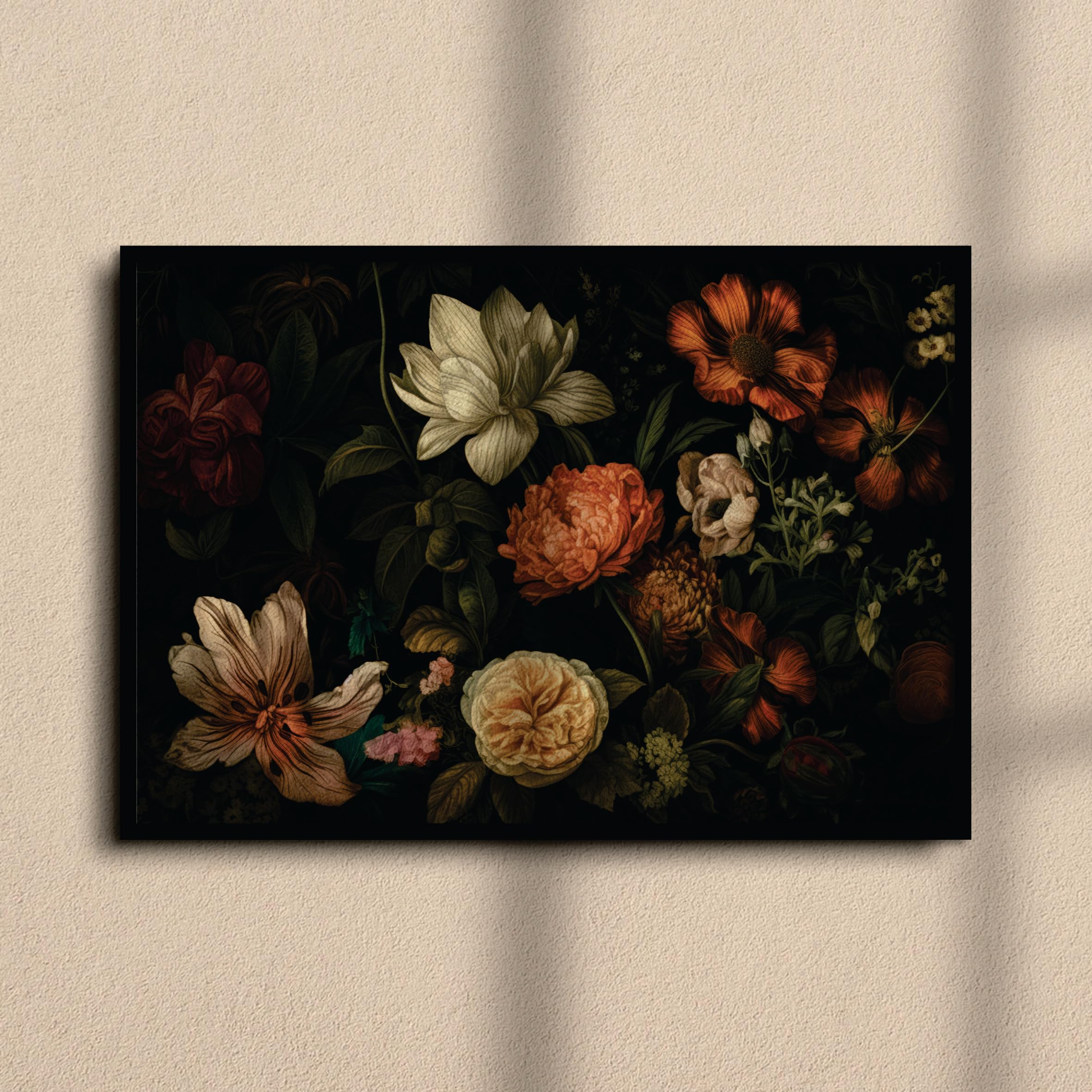 Papier de riz Floral Foncé, 29 x 40cm (1pc) - pour meubles Poster Craft Decoupage by CRAFT KREATIVELY