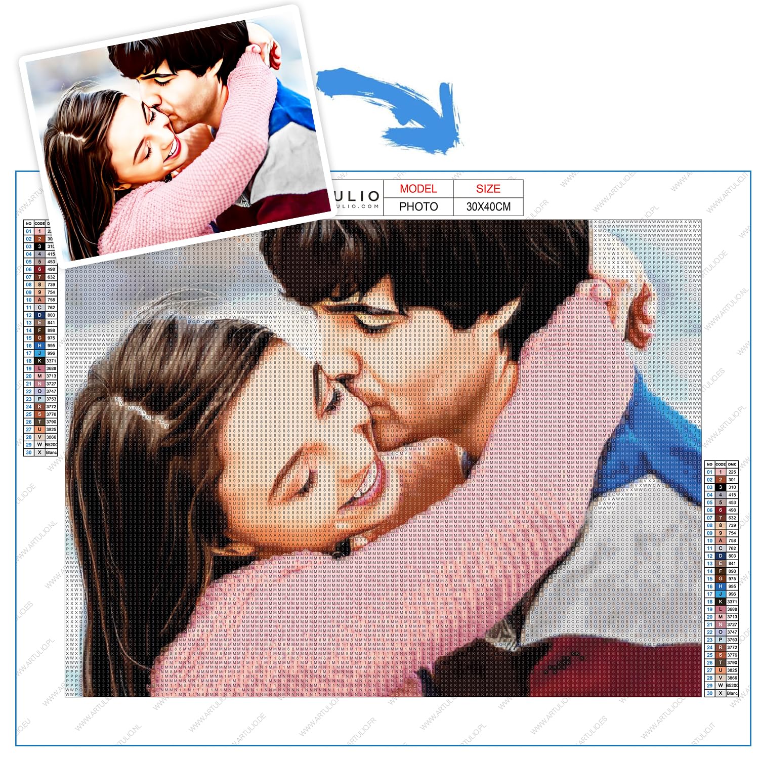 ARTULIO 5D Diamond Painting Eigenes Foto – 80x60 cm – 5D Diamant Painting Bilder