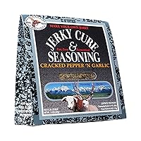 Vista 1 de Hi Mountain Jerky Seasoning and Cure Kit CRACKED PEPPER 'N GARLIC BLEND Beef Jerky Seasoning Perfect for Beef, Venison, Elk, & Deer Seasons