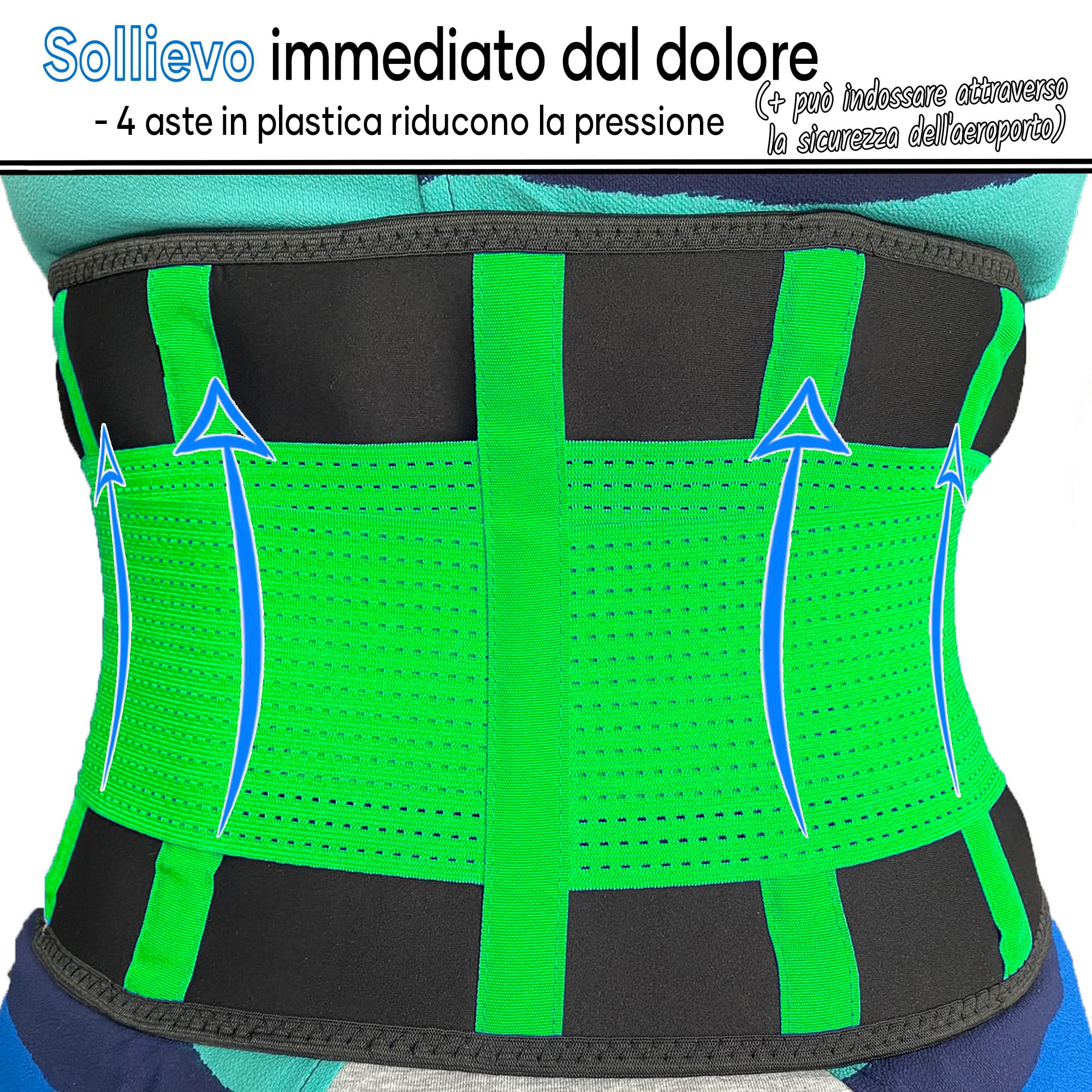 MEDiBrace Fascia Lombare Supporto Schiena per Uomini e Donne Fascia Elastica Lombare Ortopedica, Cintura Lombare, Cintura Posteriore per il dolore da Sciatica, Ernia del disco, Stenosi spinale