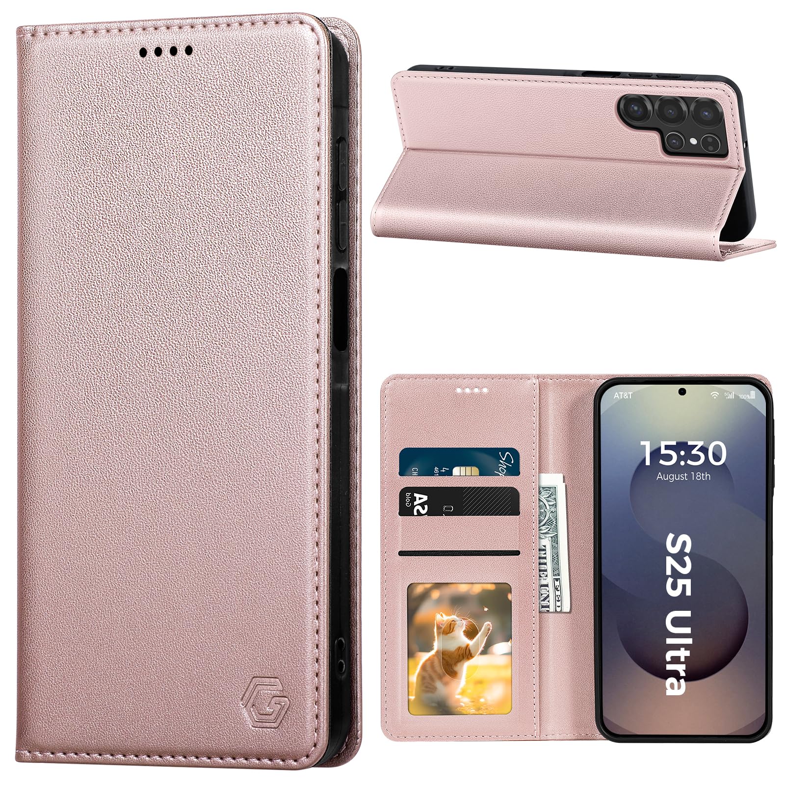 Kirnntca Handyhülle für Samsung Galaxy Hülle, Kartenfach Premium PU Leder Klapphülle Schutzhülle, Standfunktion Tasche Flip Case für Samsung Galaxy Hülle