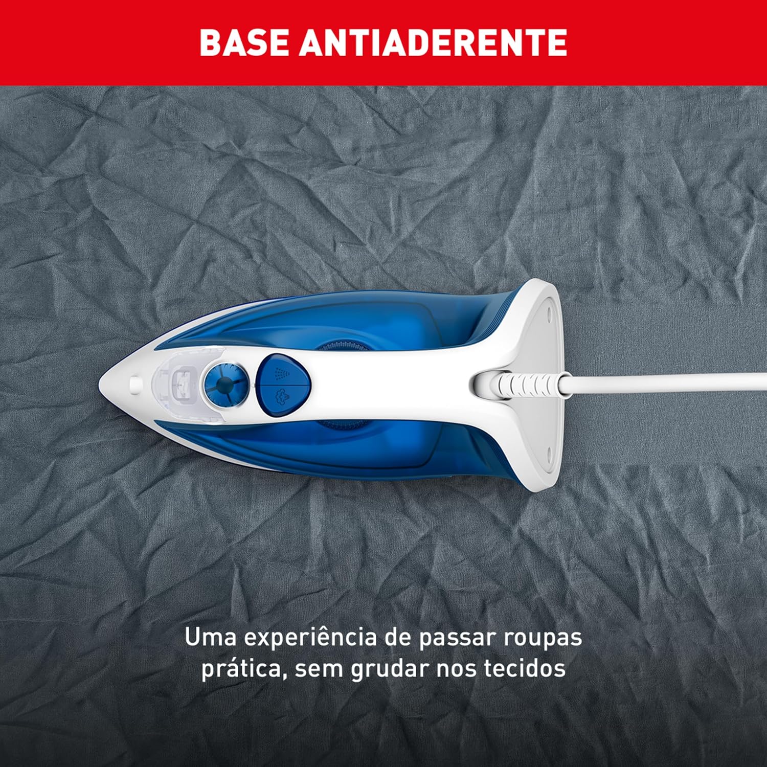 Ferro a Vapor Arno Essentialgliss com Base Antiaderente, 1200W, Azul, FEA1, 110V