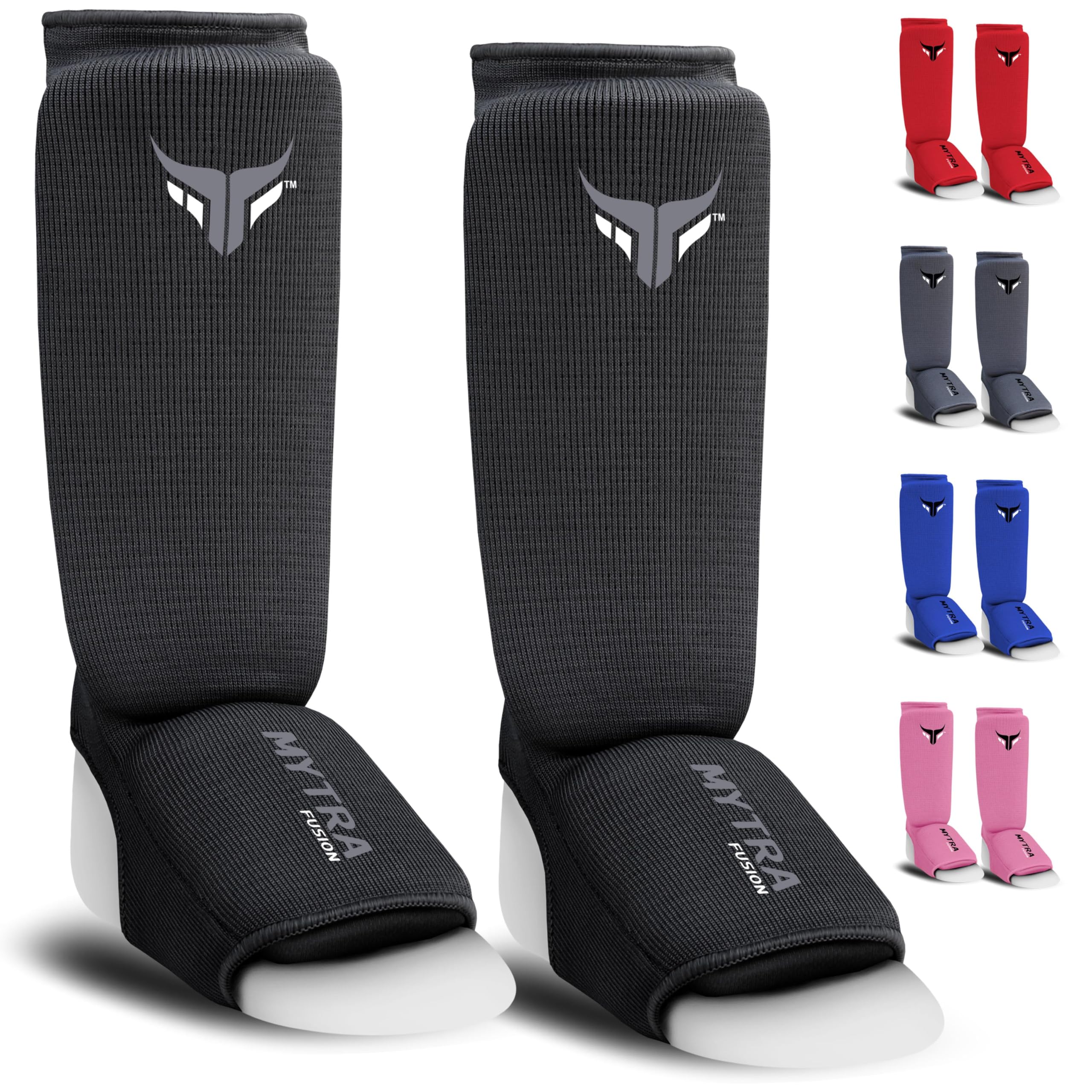 Espinilleras Kick Boxing Ligero Protector Estirable Acolchado Entrenamiento Muay Thai MMA Niño