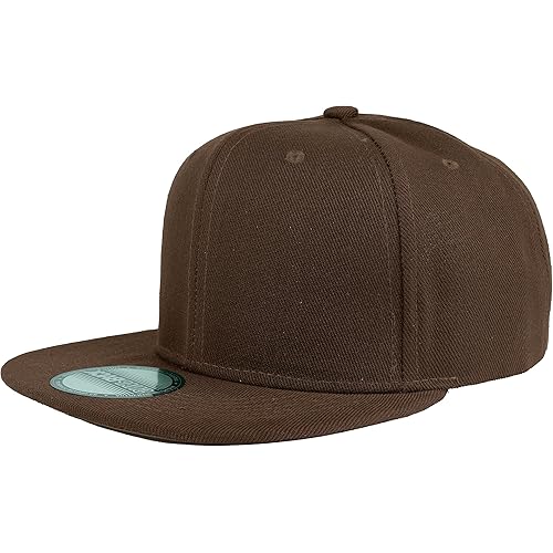 Gelante Snapback Hats for Men - Flat Bill Brim Baseball Cap Hat - Plain Blank Adjustable