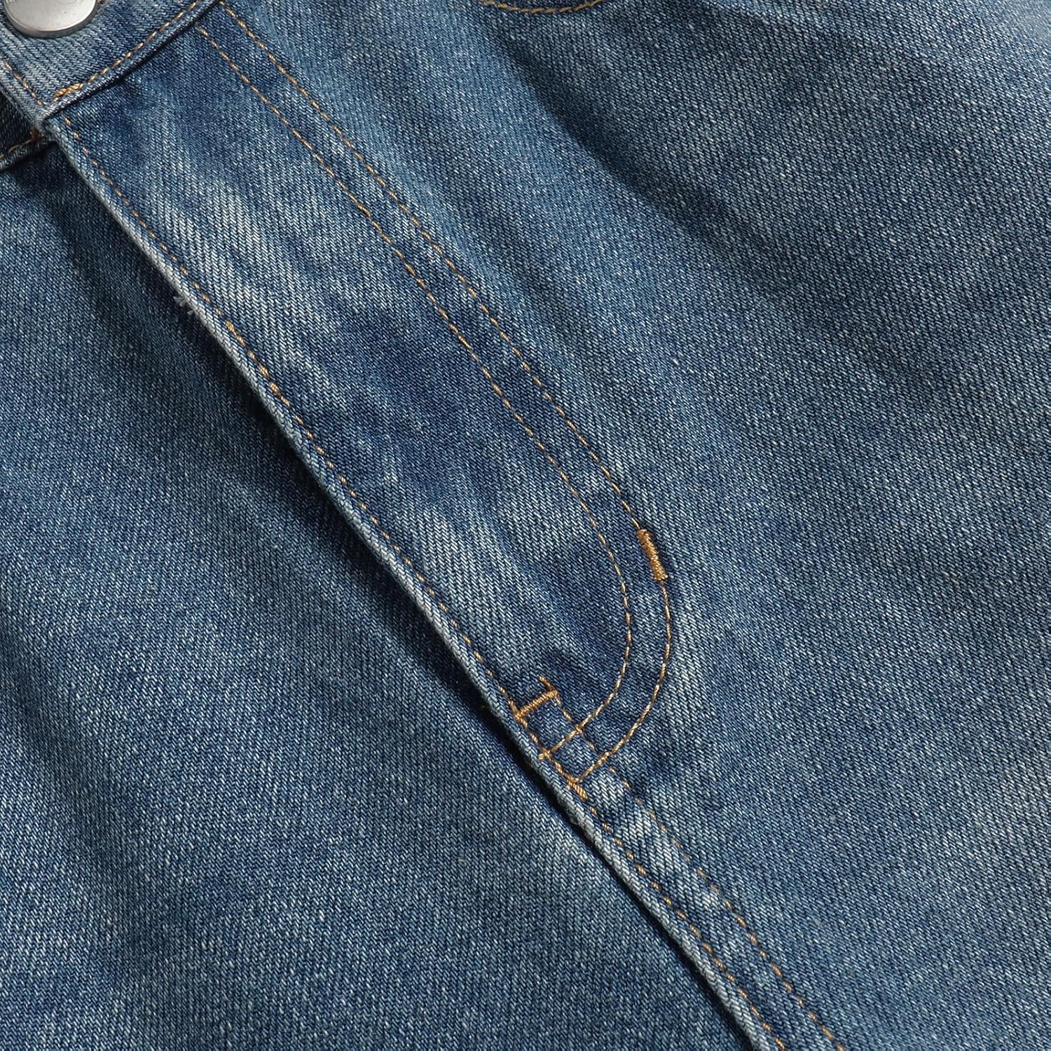 Womens High Waisted Wide Leg Jeans - Patchwork Stripes Color Block Denim Pants Casual Baggy Streetwear