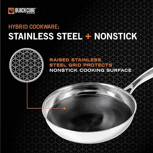 Miniatura 7 de Sartén antiadherente de acero híbrido, cubo negro, de Frieling EE.UU, Negro