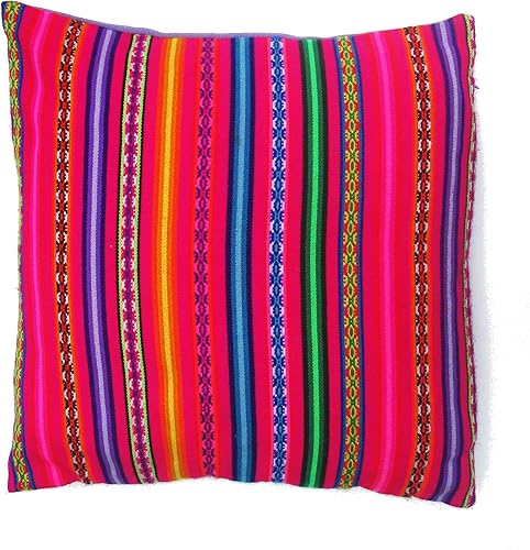 Miniatura 7 de Funda de cojín decorativa de tela Inka para sofá, 18 x 18 pulgadas, diseño peruano (morado Jauja)