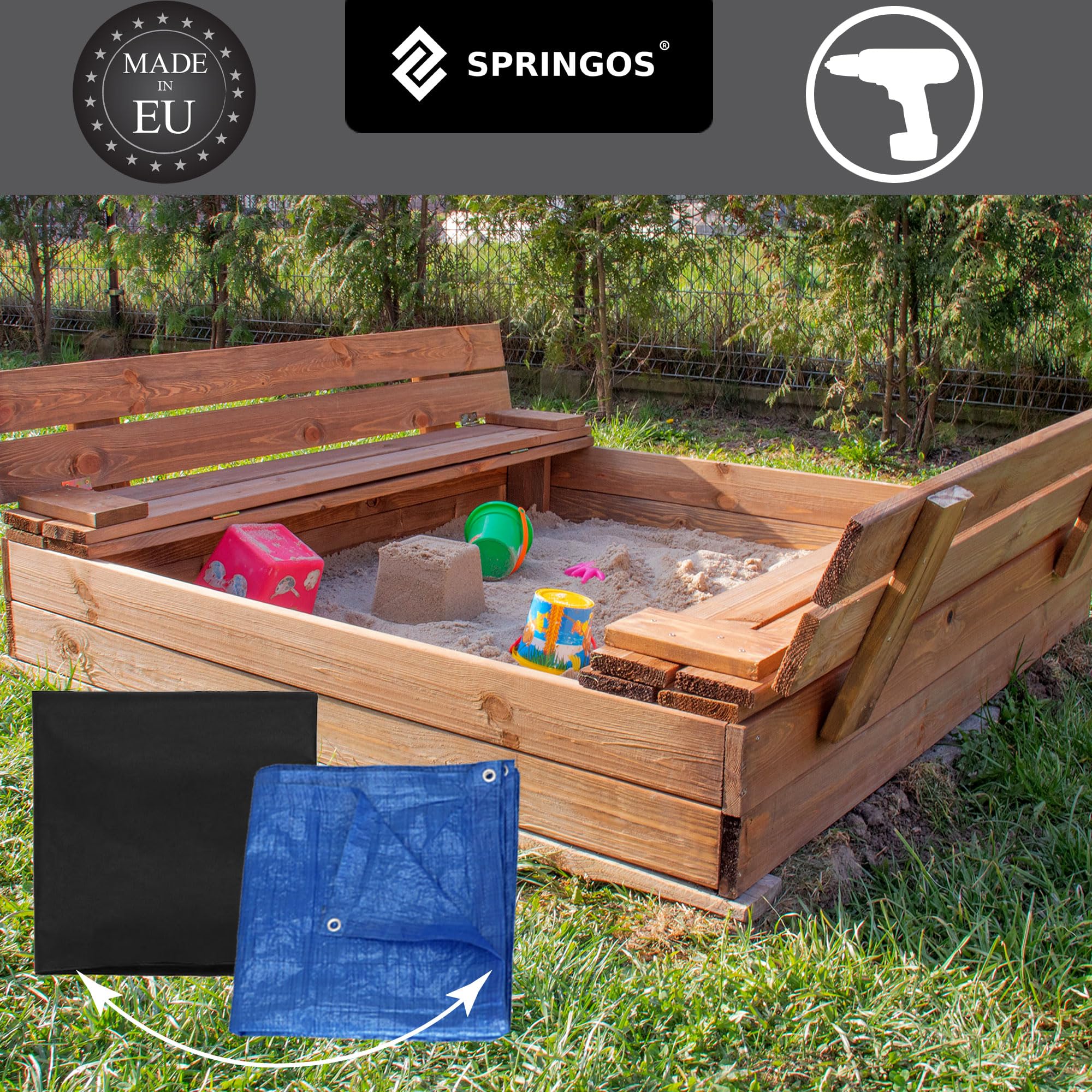 Arenero Niños Arenero Plegable Grande Gato Tapa, Arenero Cerrado