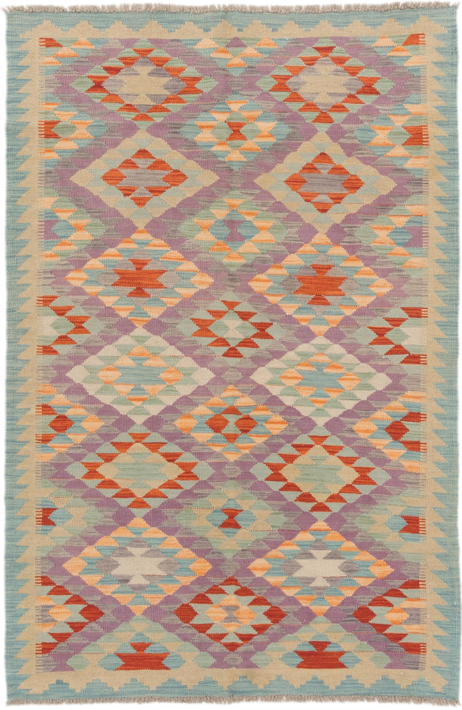 Tapis kilim afghan tissé à la main en laine d'orient de haute qualité
