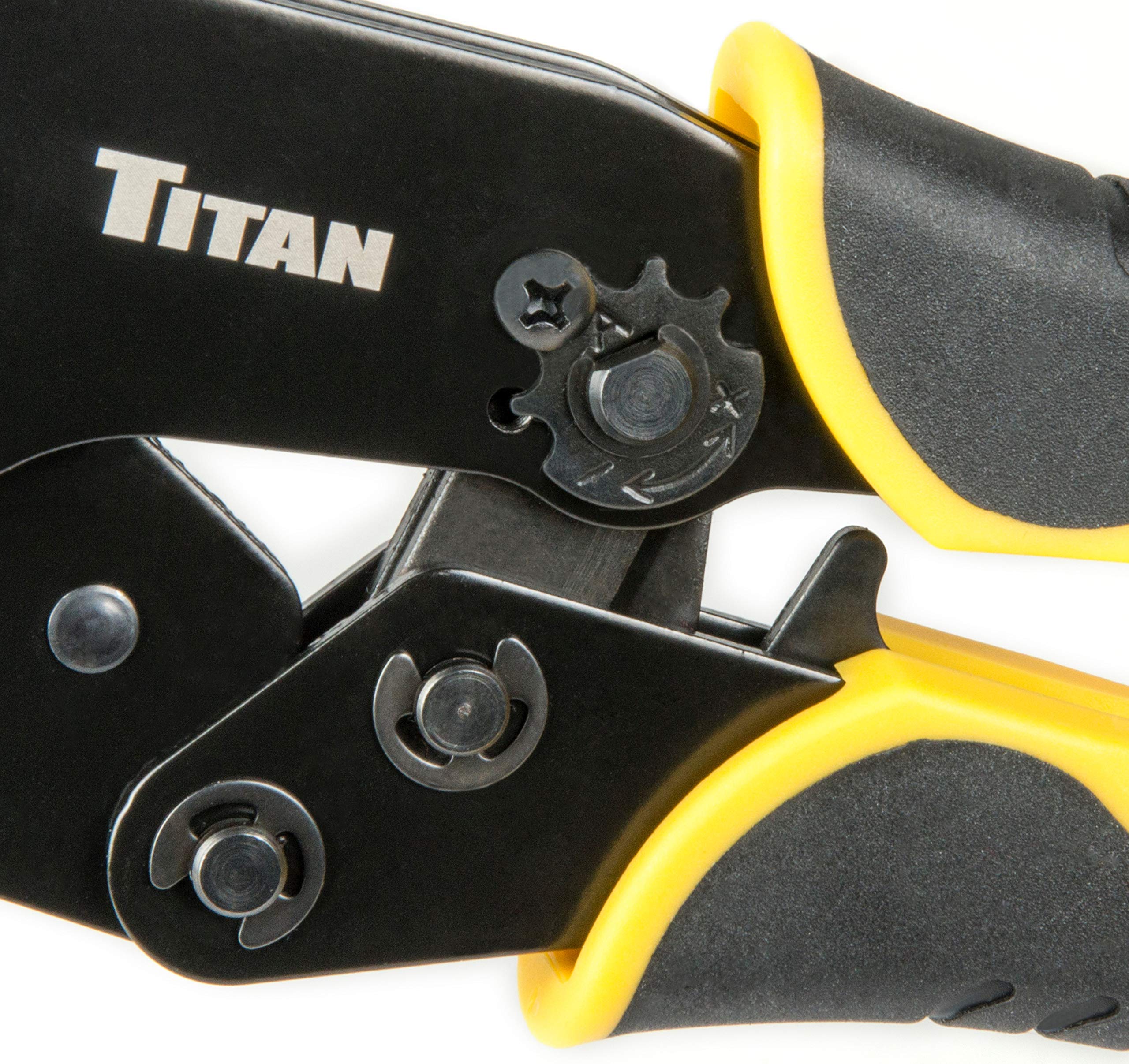 Titan 11950 - Juego de crimpado de terminales de alambre de trinquete, 7 piezas
