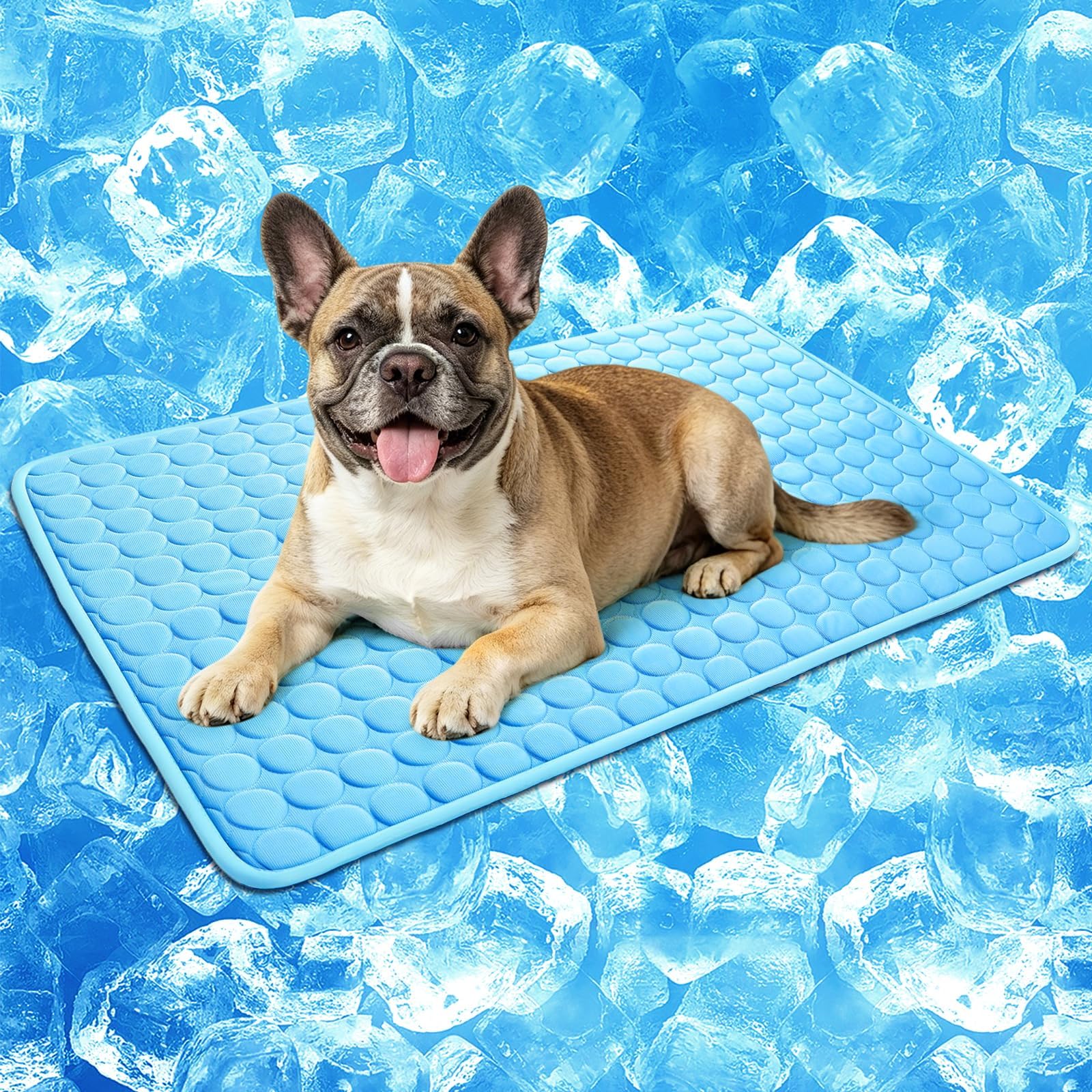 Mannice Pet Cooling Mat, 2X-Large, 27.5 x 39.0 in, Mesh, No Water or Electricity Needed, Safe, Portable, Foldable, Easy to Use, Designed for Large Dogs and Cats, 3 Years Warranty