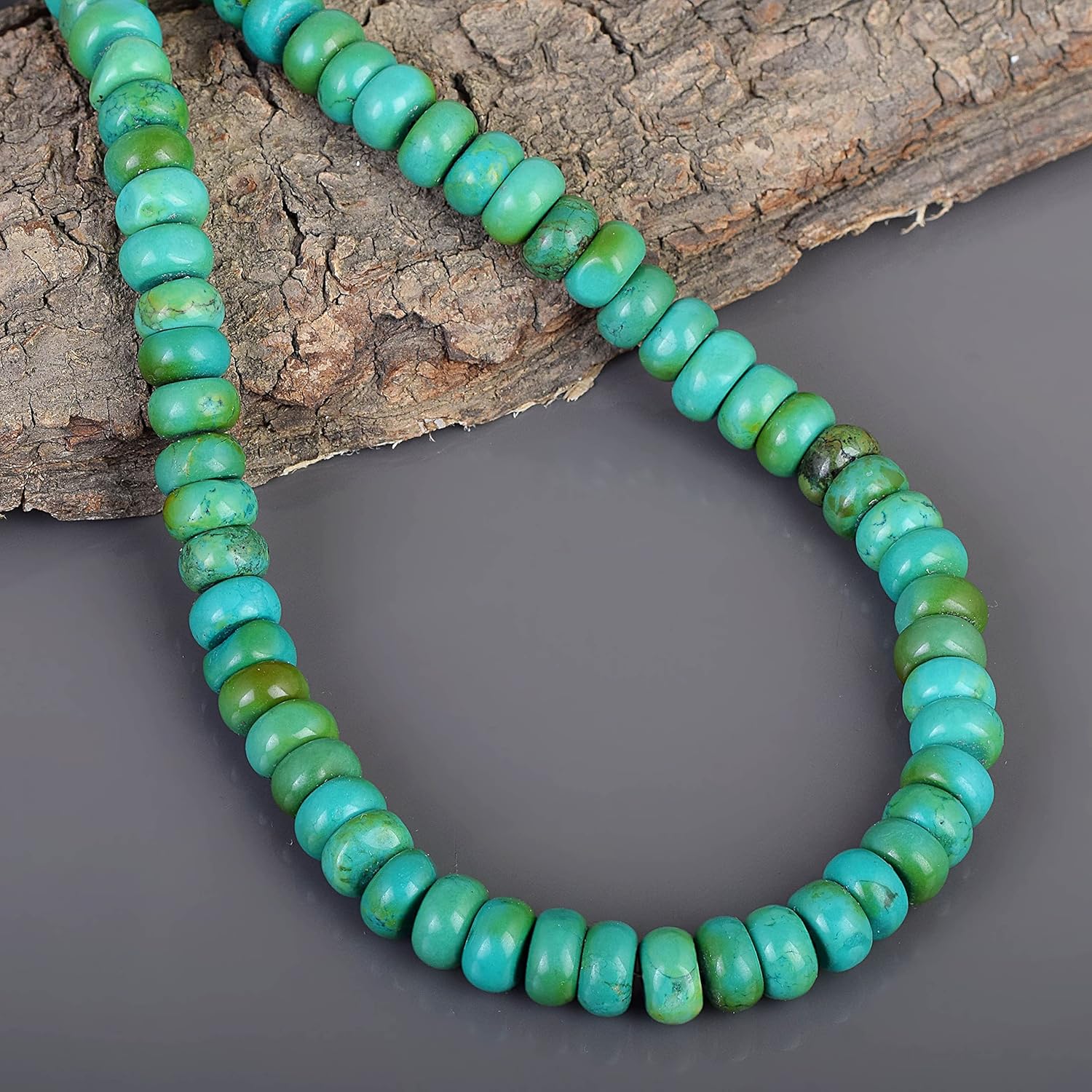 Genuine Sleeping Beauty Turquoise Necklace 8-9MM – 925 Sterling Silver Holiday Gift