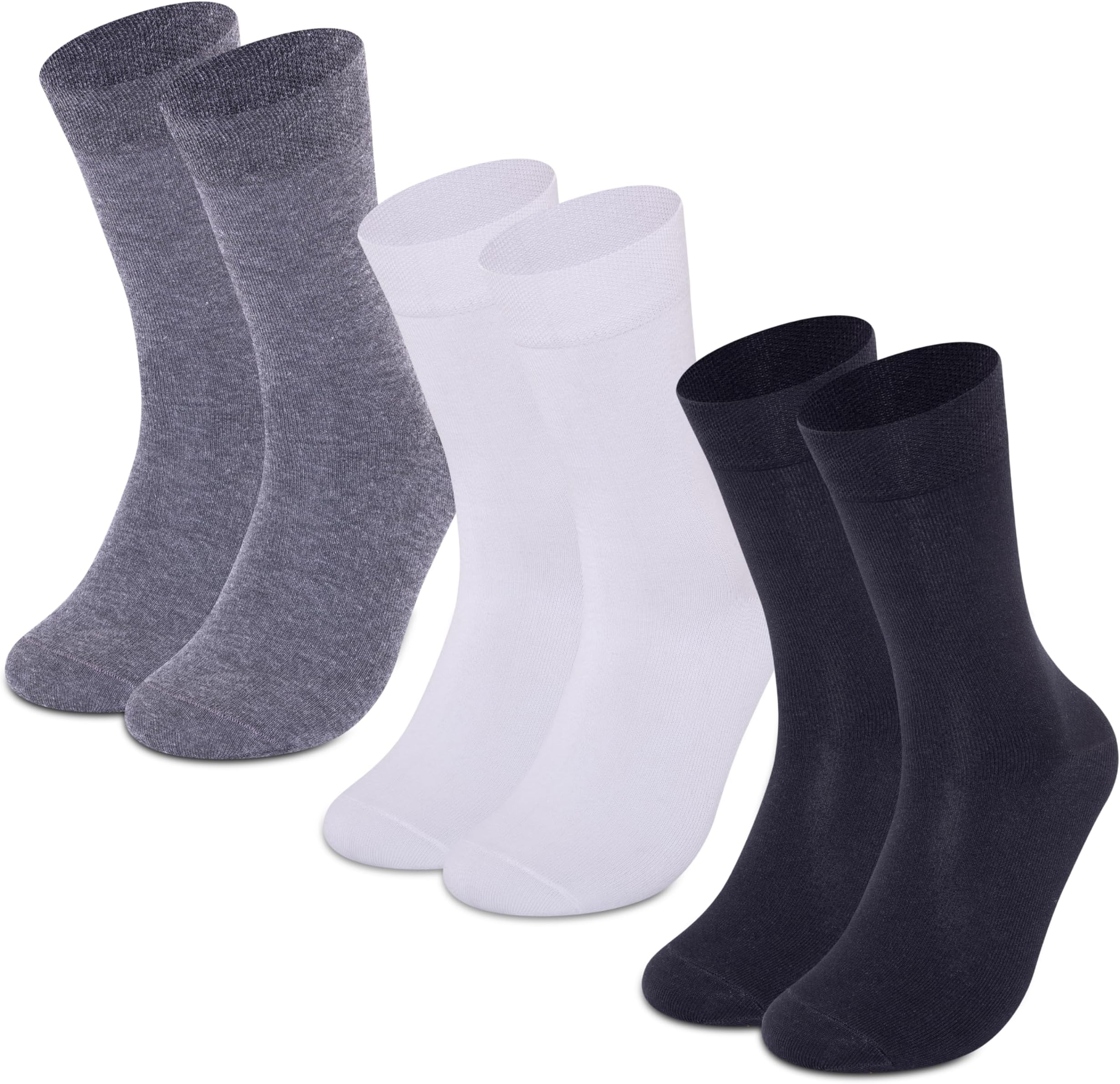 Supersox Calf Length Formal Office Socks for Man | Combed Cotton | Breathable, Moisture Absorbent & Anti-Odor | Pack of 3