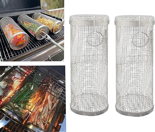 Rejilla de acero inoxidable 2023 para parrilla de barbacoa redonda para exteriores, utensilios de cocina para picnic y campamento