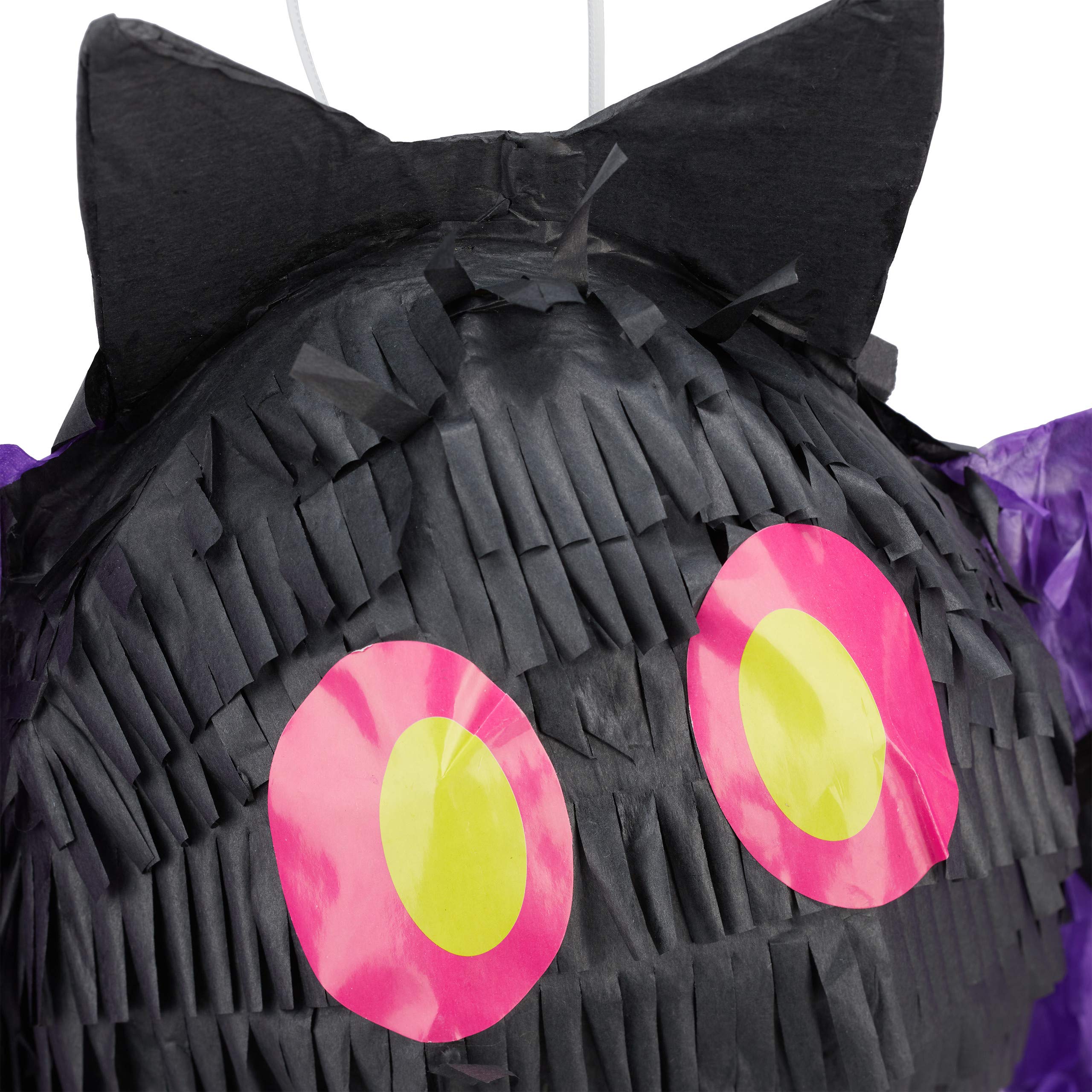 Relaxdays 3 piñatas de murciélago colgantes para niños y adultos, para cumpleaños, Halloween, relleno, papel, color negro
