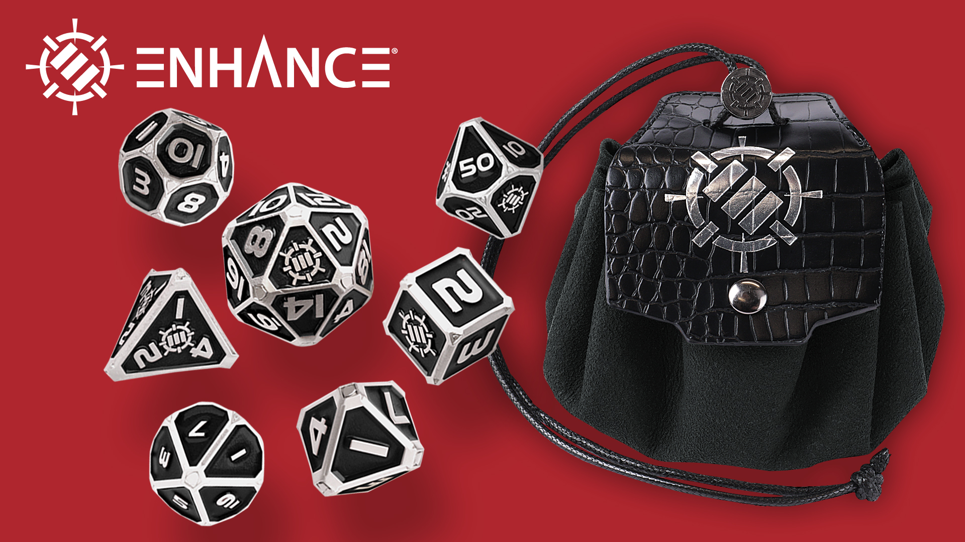 Amazon.co.jp: ENHANCE gaming DND メタルダイスセット 【トレイ付きで
