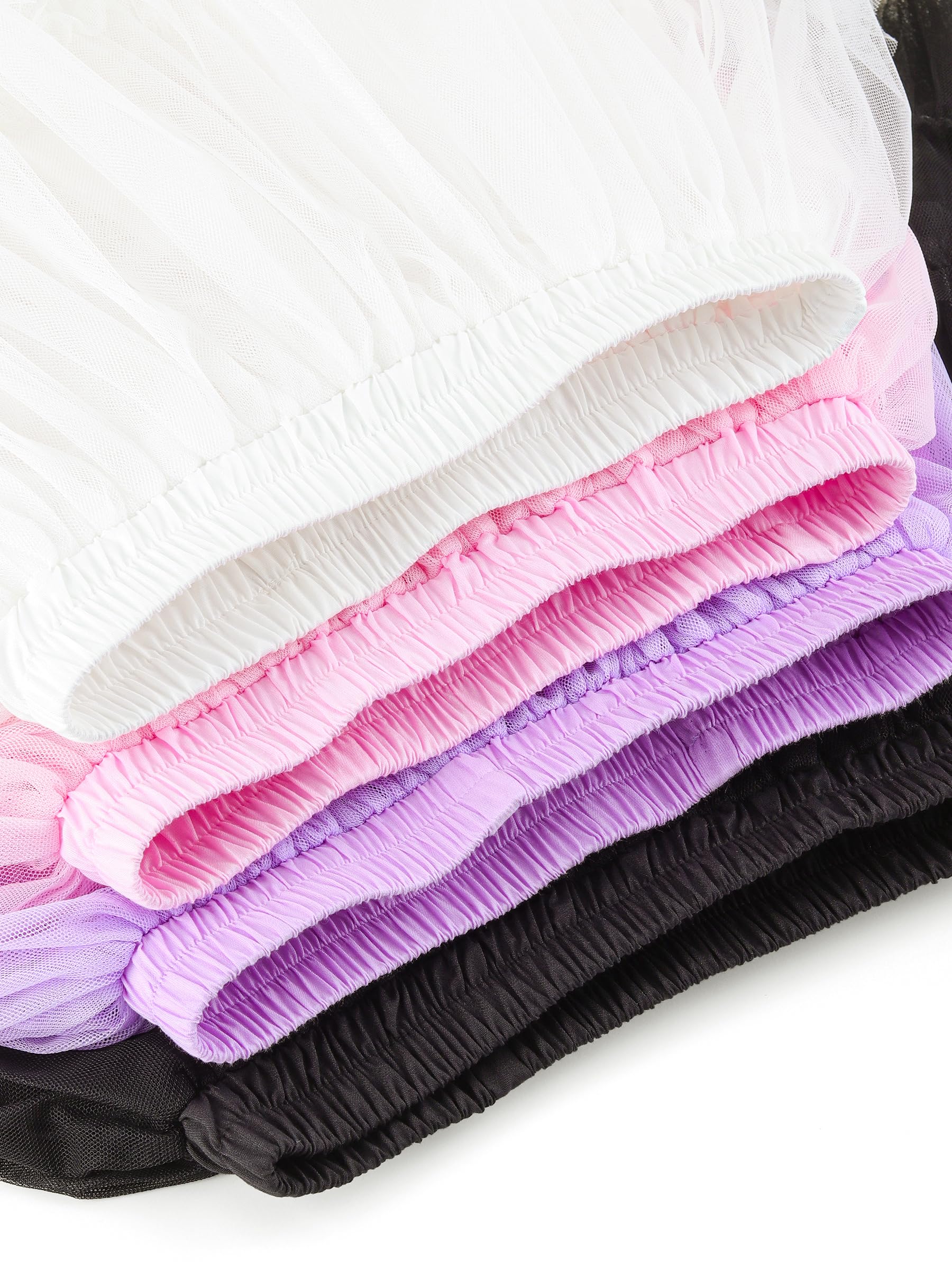 Jupe tutu pour bébé fille - Mini jupe en tulle avec pli - Jupe de princesse - Tutu de ballet avec taille élastique - Jupe courte