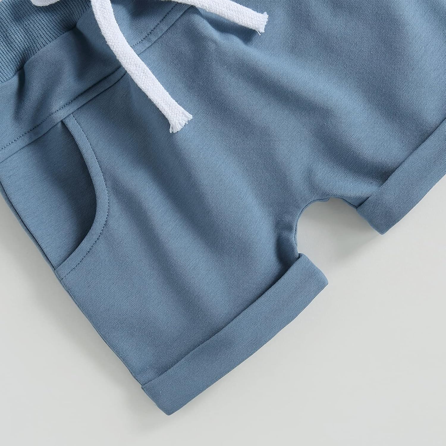 Miniatura 6 de Hounciky Conjunto de ropa de verano para bebé, camiseta de manga corta, pantalones cortos con cintura elástica, lindos trajes para niños pequeños