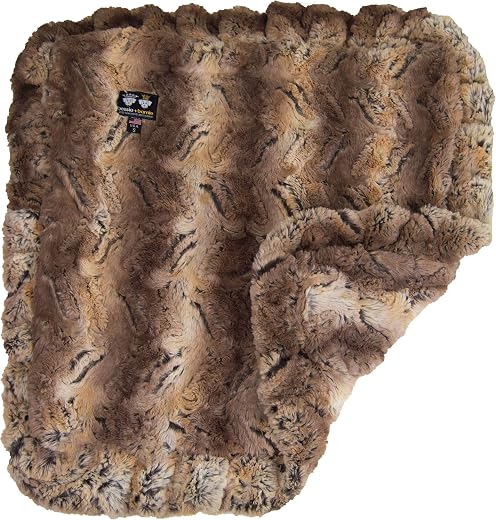 BESSIE AND BARNIE Simba (Ruffles) Luxury Ultra Plush Faux Fur Pet, Dog, Cat, Puppy Super Soft Reversible Blanket (Multiple...