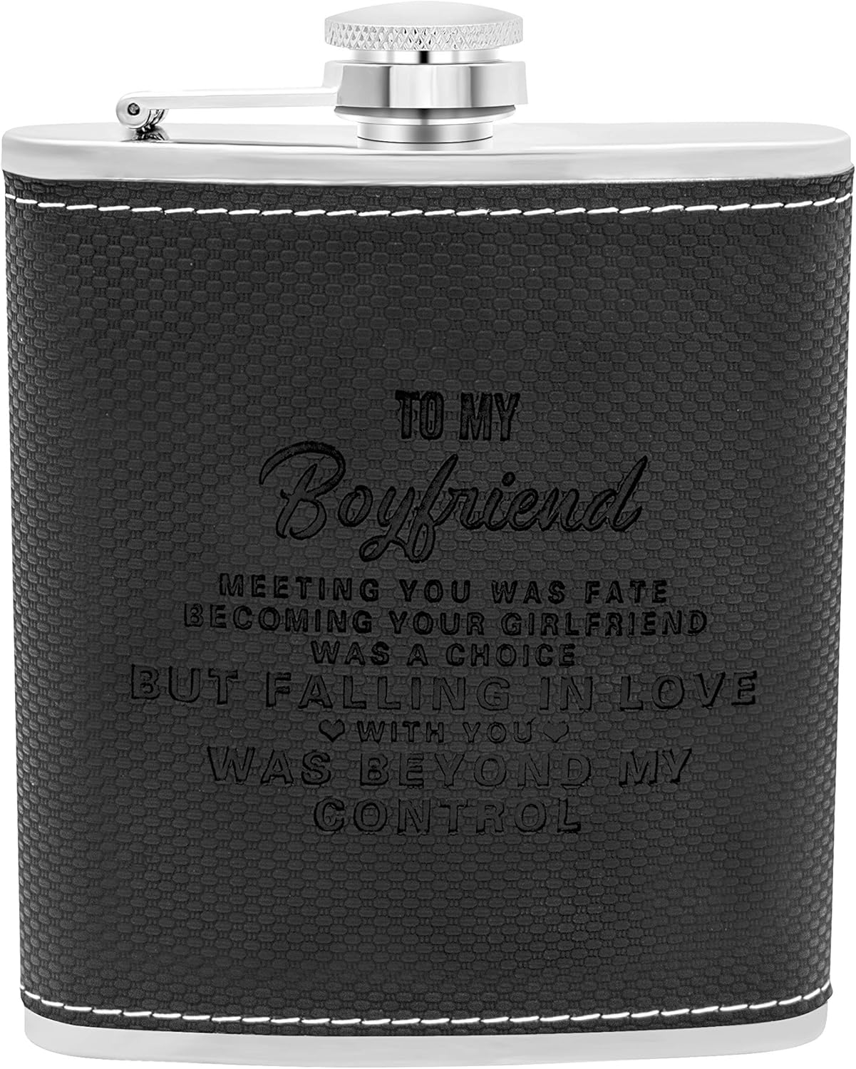 Personalized Flask Set For Boyfriend, Engraved Custom Hip Flasks - Image 3