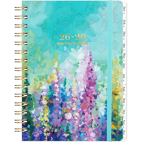2026-2029 Monthly Planner - 3 Year Planner 2026-2029, July 2026 - June 2029, 8.3" x 6.4", 3 Year Calendar Planner 26-29, 36 Monthly Calendar with Tabs, Notes Pages, Inner Pocket - Oil Painting