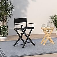 Vista 2 de American Trails Silla de director extra ancha de 18.0 in, marco negro con lona negra premium